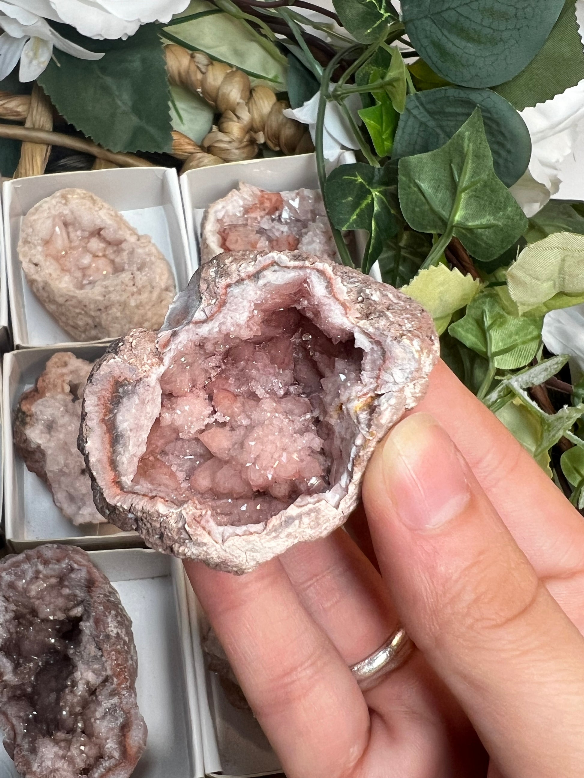 Pink Amethyst Geodes