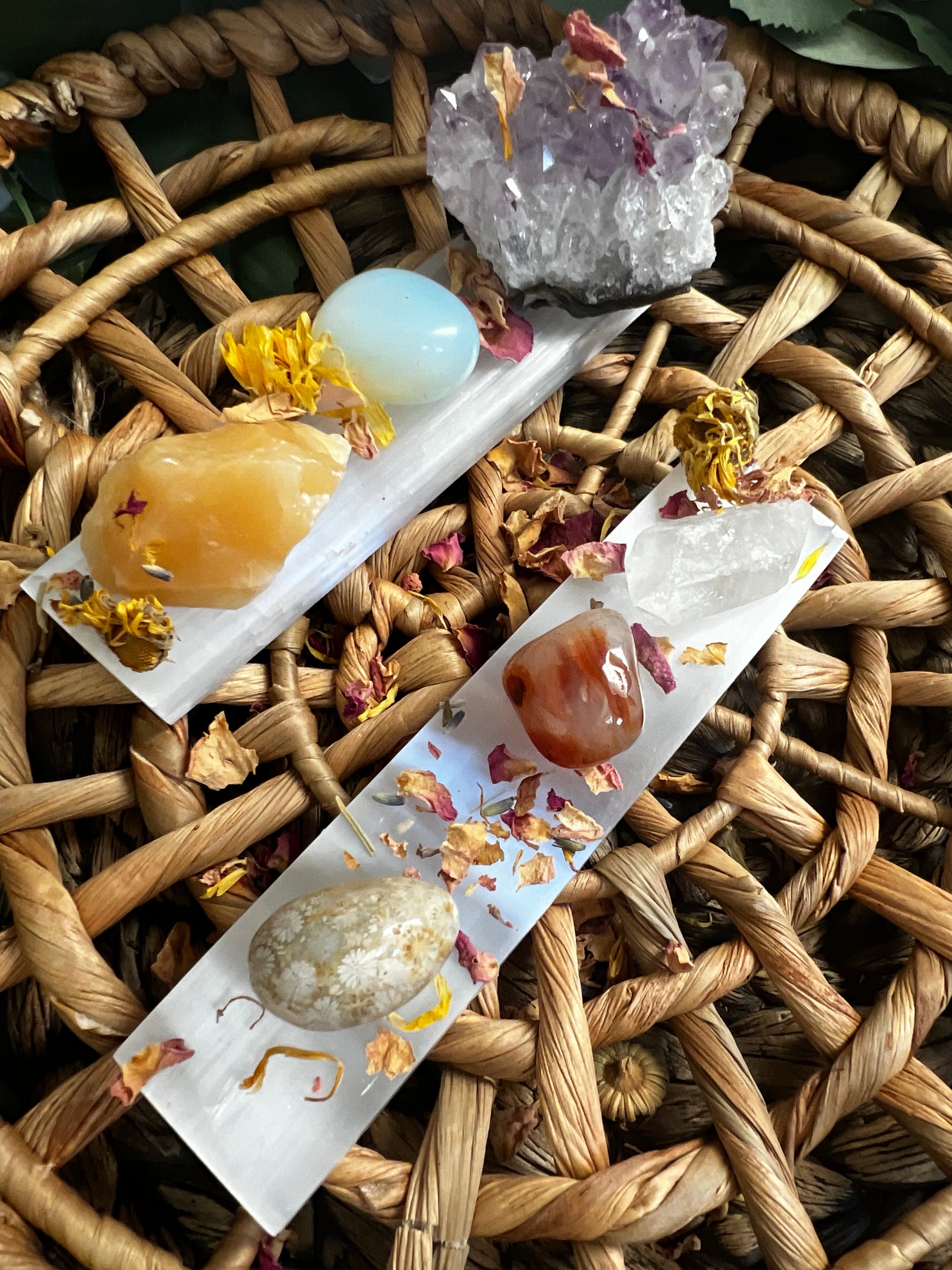 Selenite Polished Charging Plates