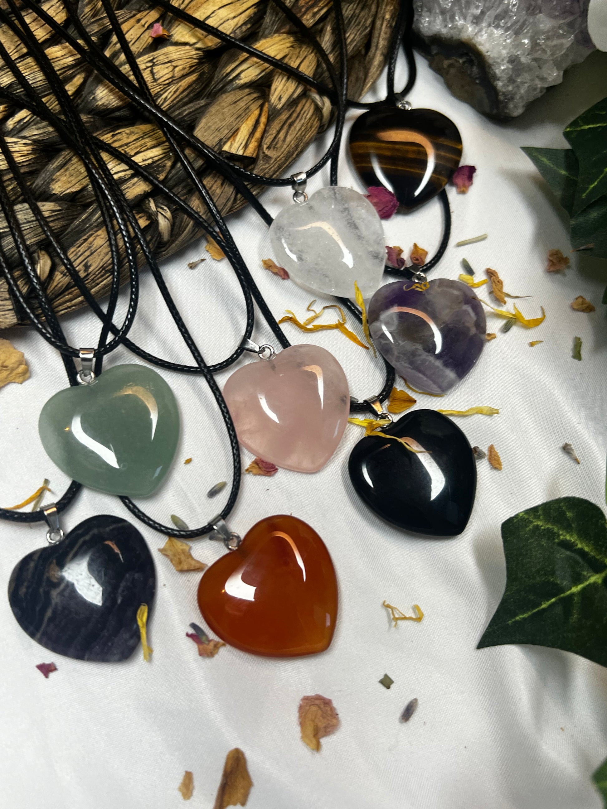 Heart Crystal Pendant Necklaces