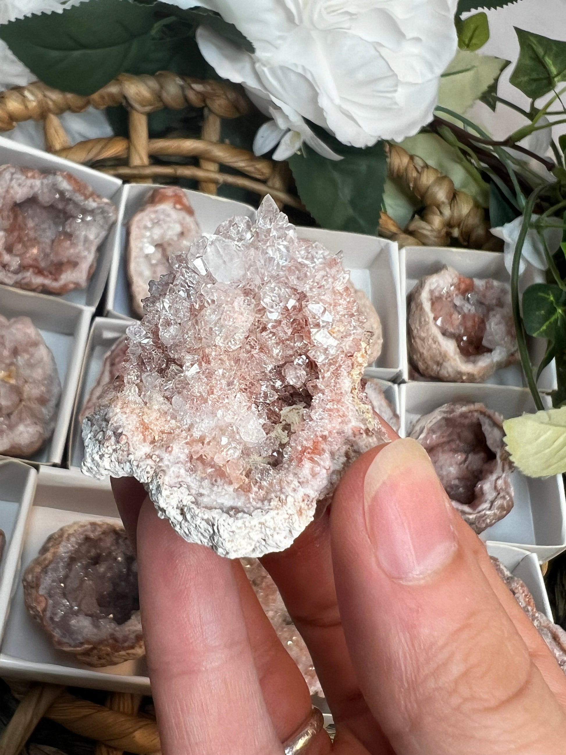 Pink Amethyst Geodes