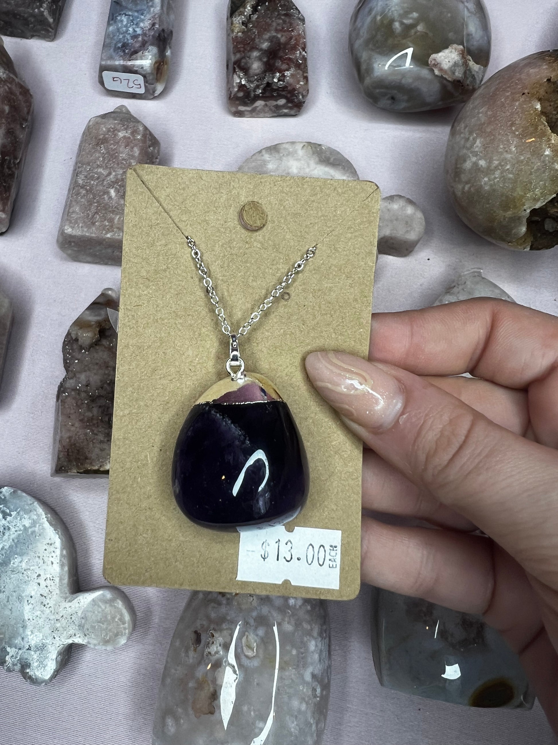 Amethyst polished necklace