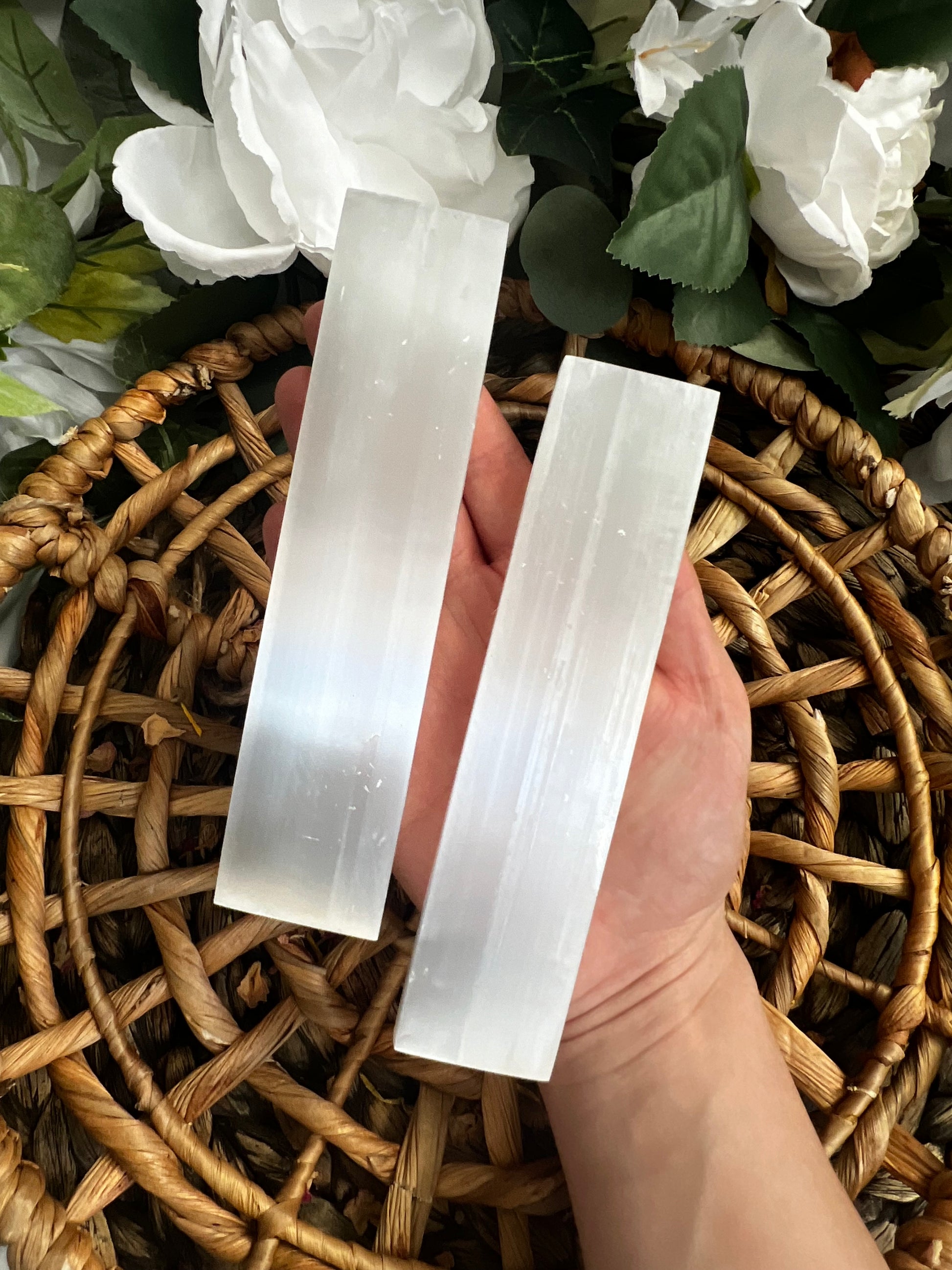 Selenite Polished Charging Plates