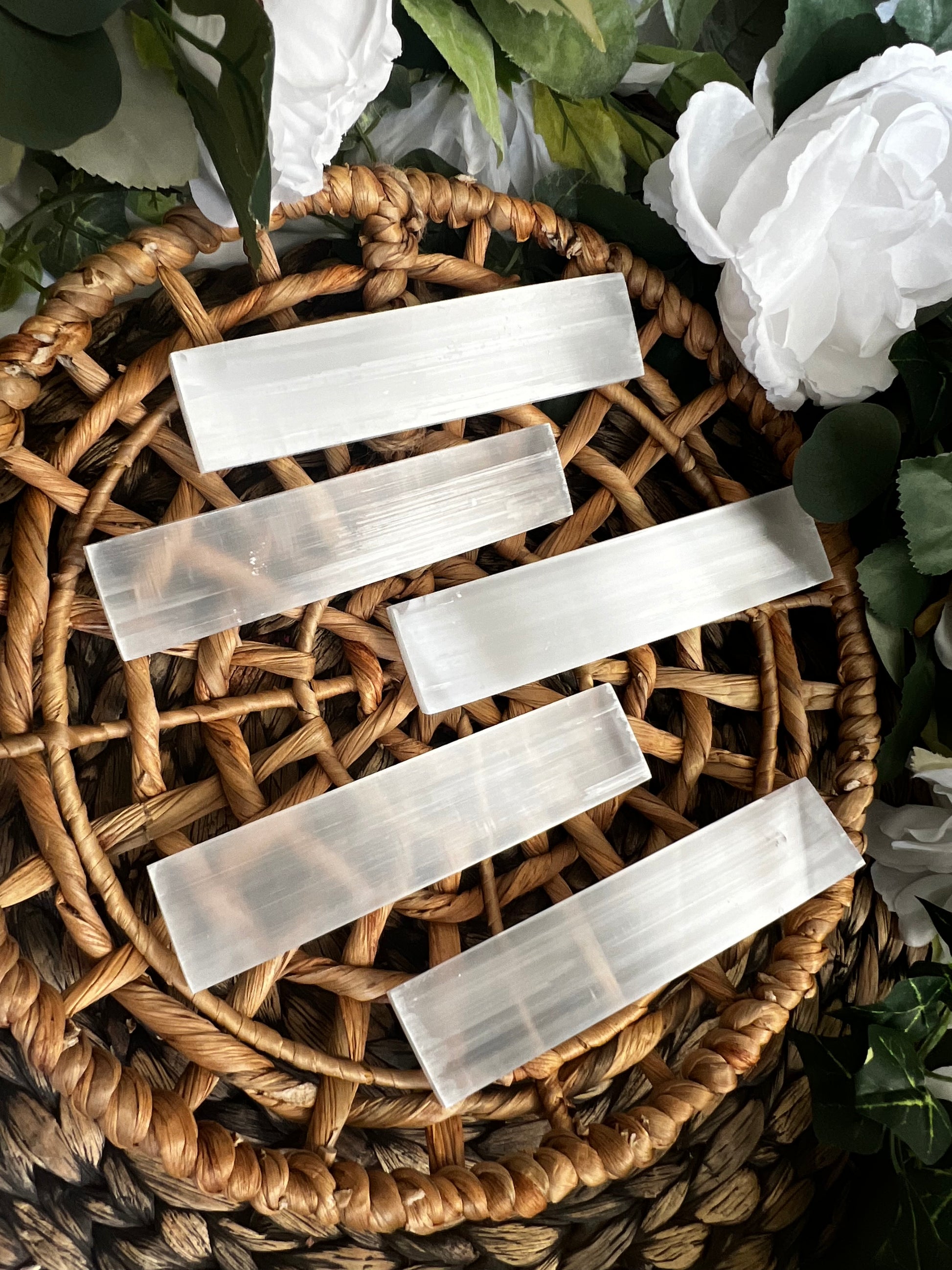 Selenite Polished Charging Plates