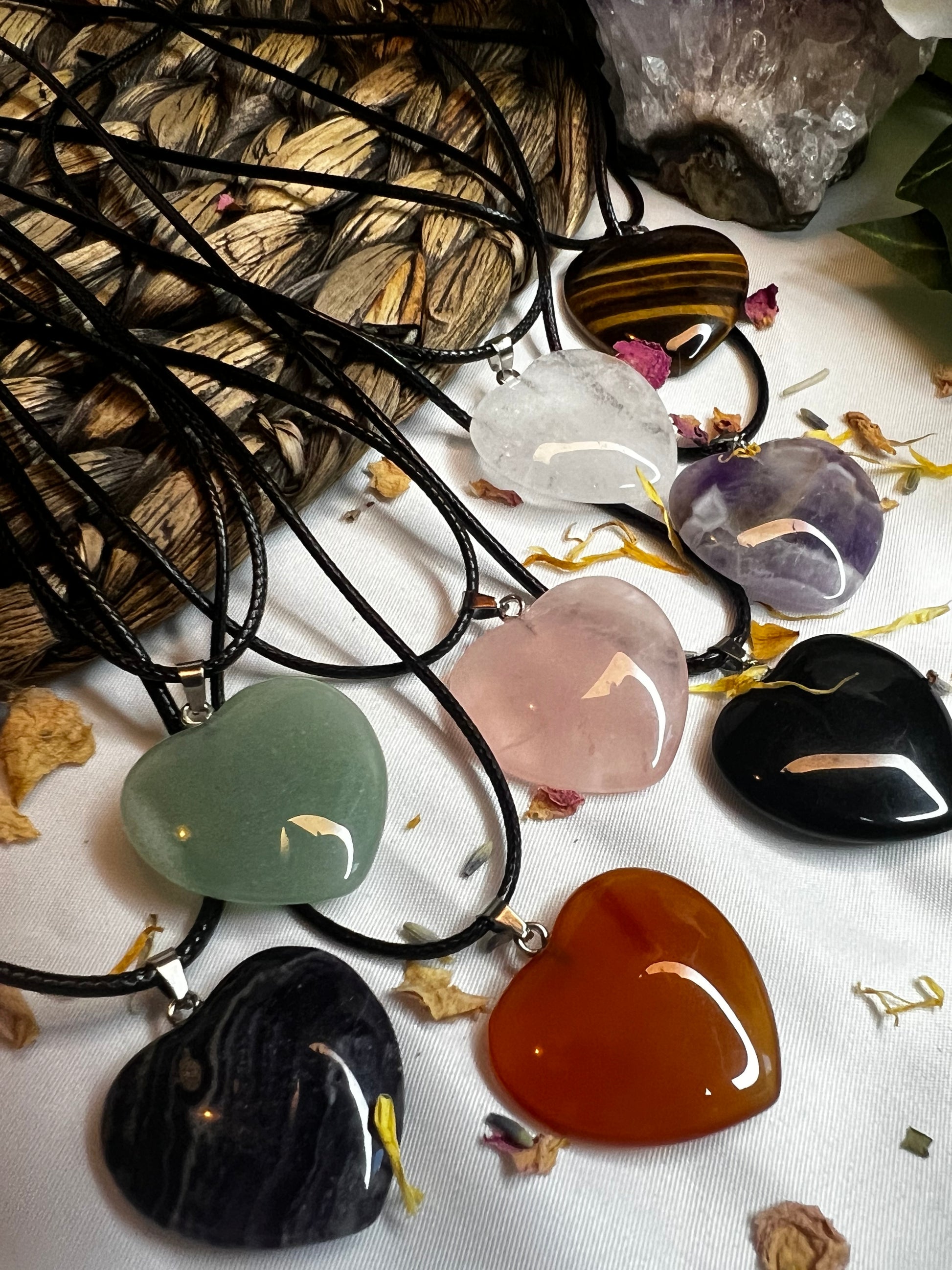 Heart Crystal Pendant Necklaces