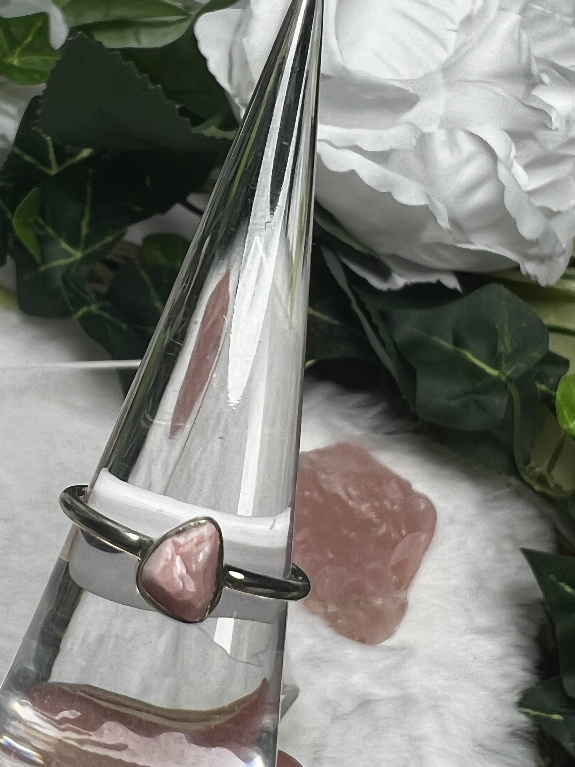 Rhodochrosite Raw Rings