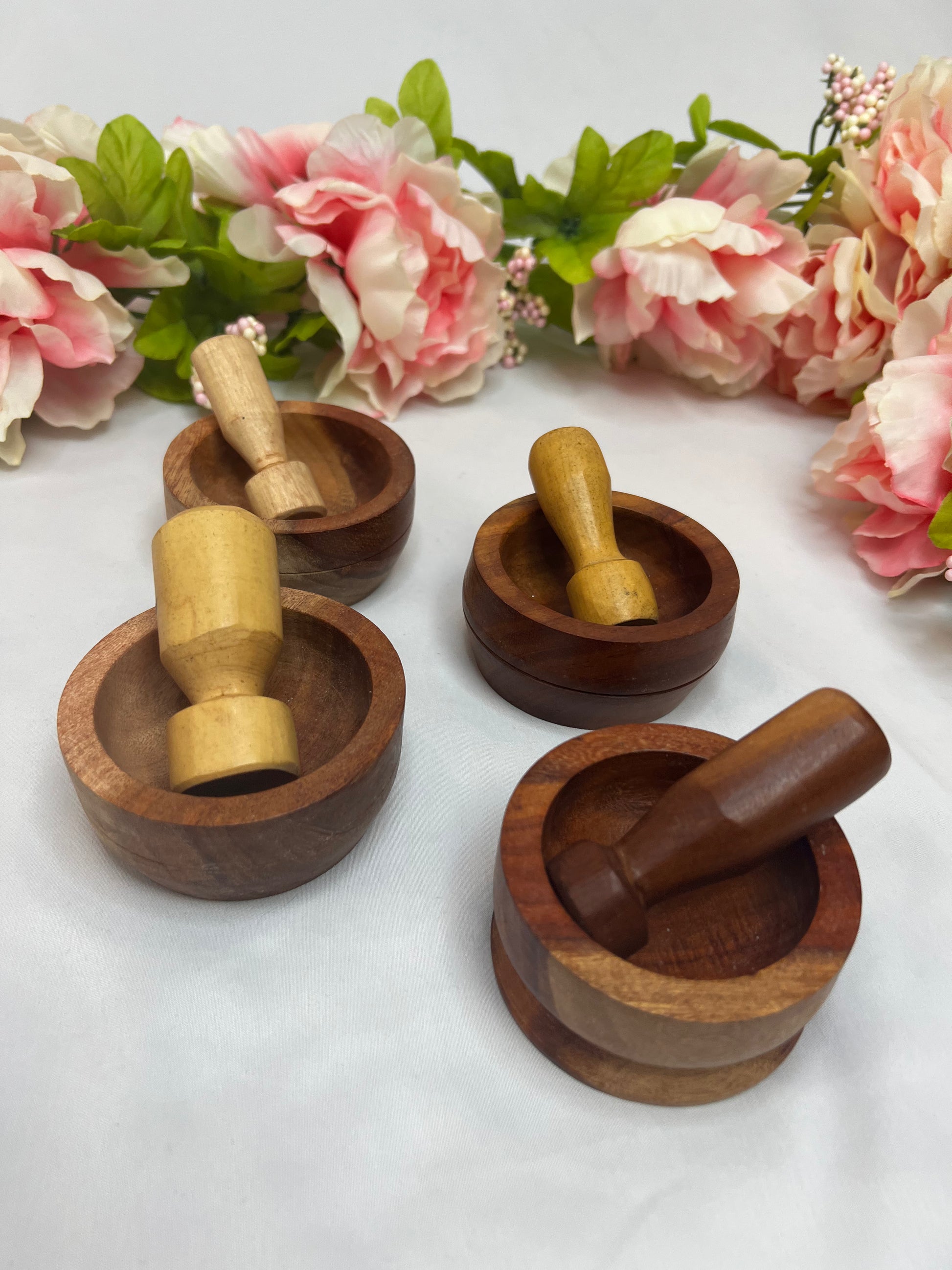 Wooden Mortar & Pestle Set