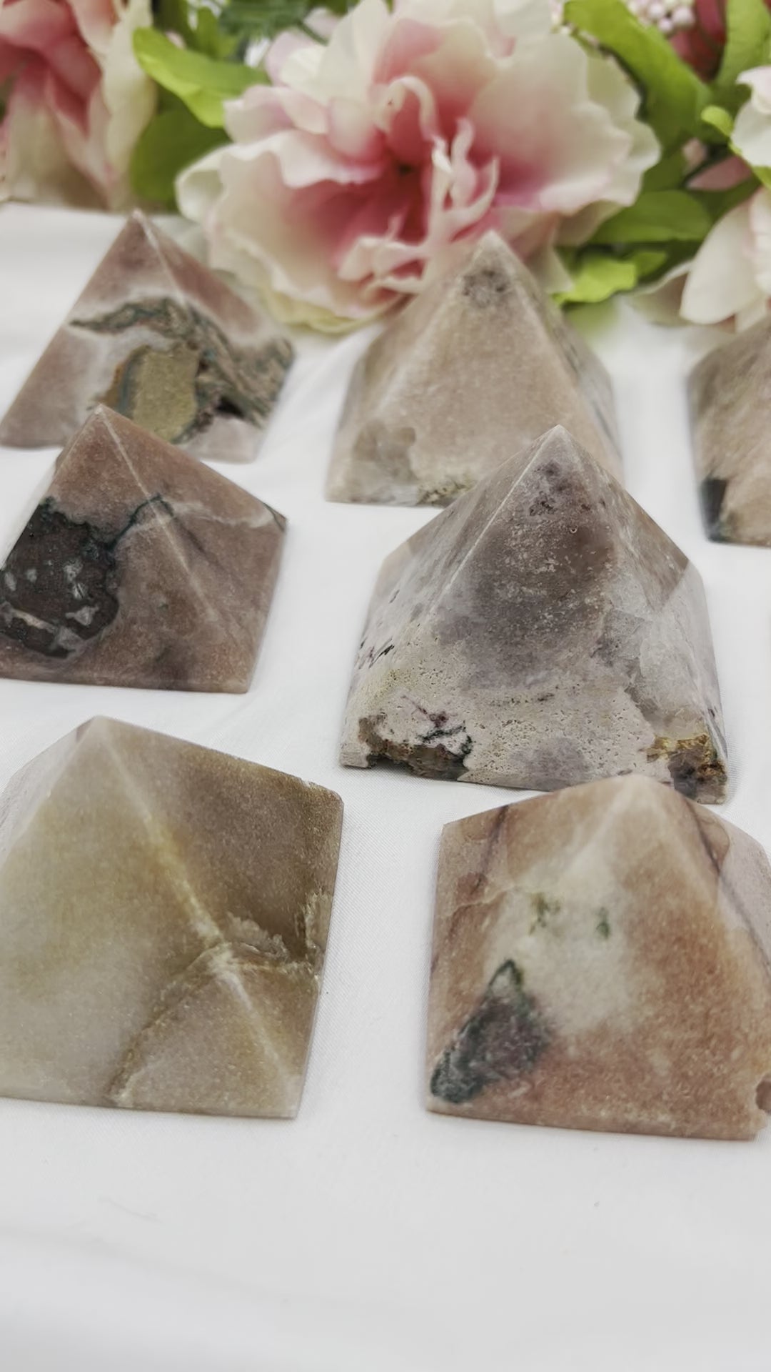 Pink Amethyst Pyramids