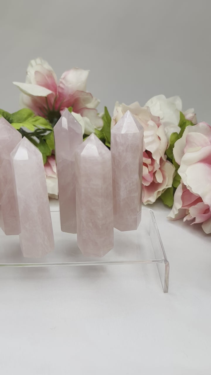 Rose Quartz Small Towers