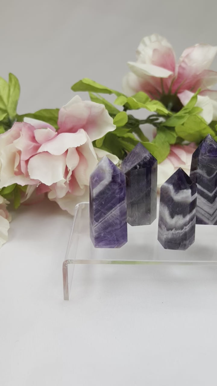 Chevron Amethyst Mini Towers