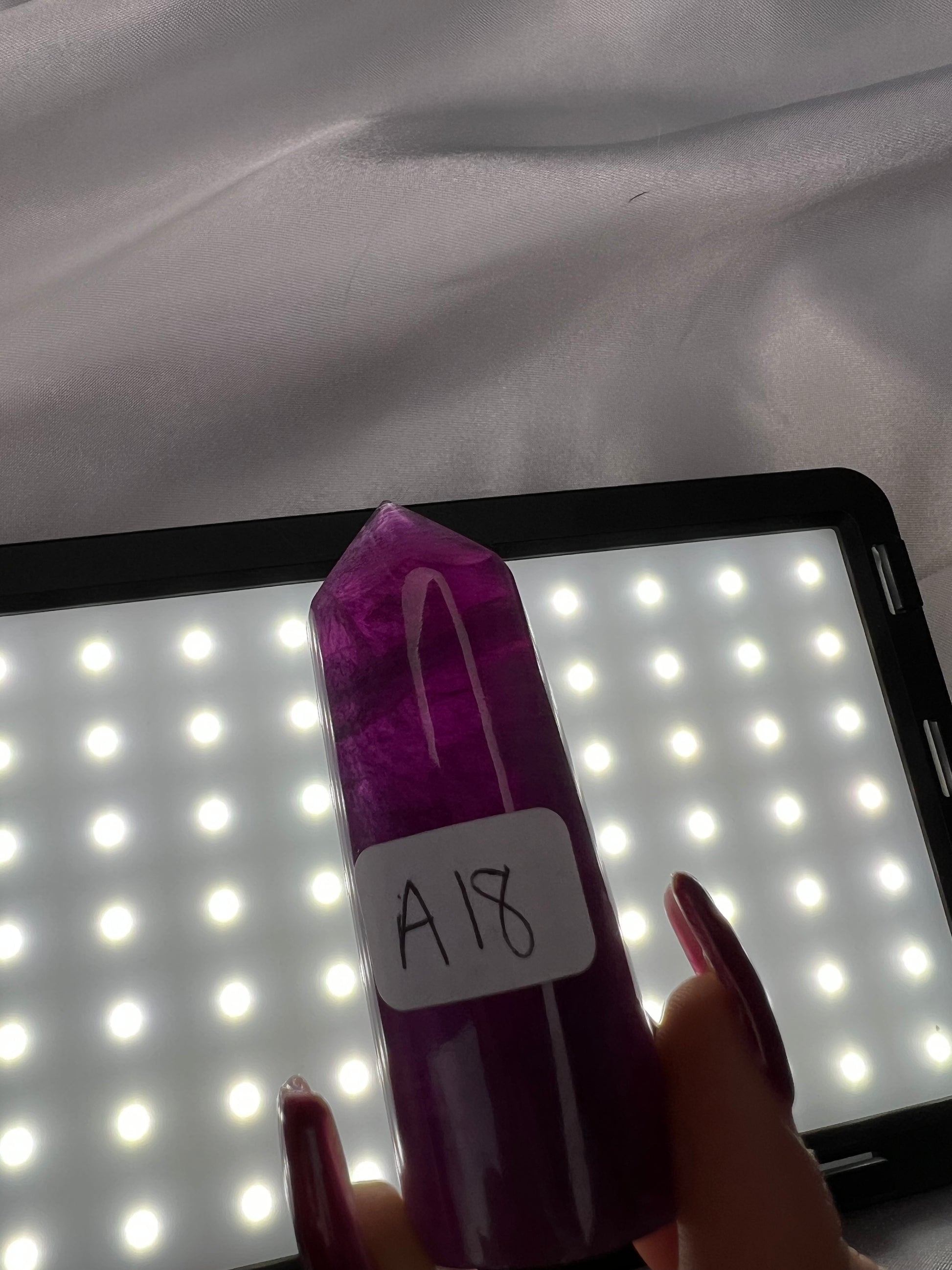 Purple Fluorite Cylinder Towers