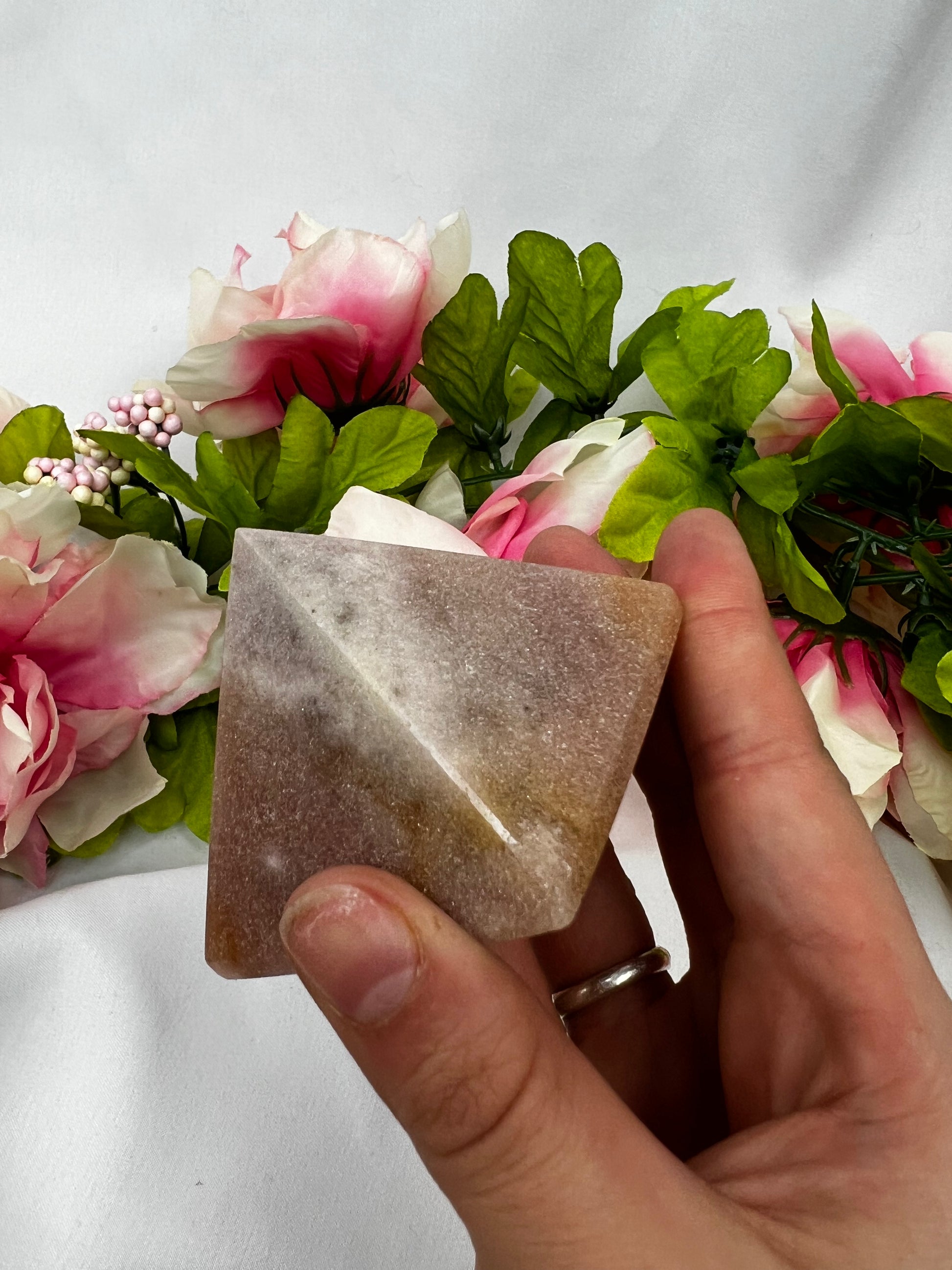 Pink Amethyst Pyramids