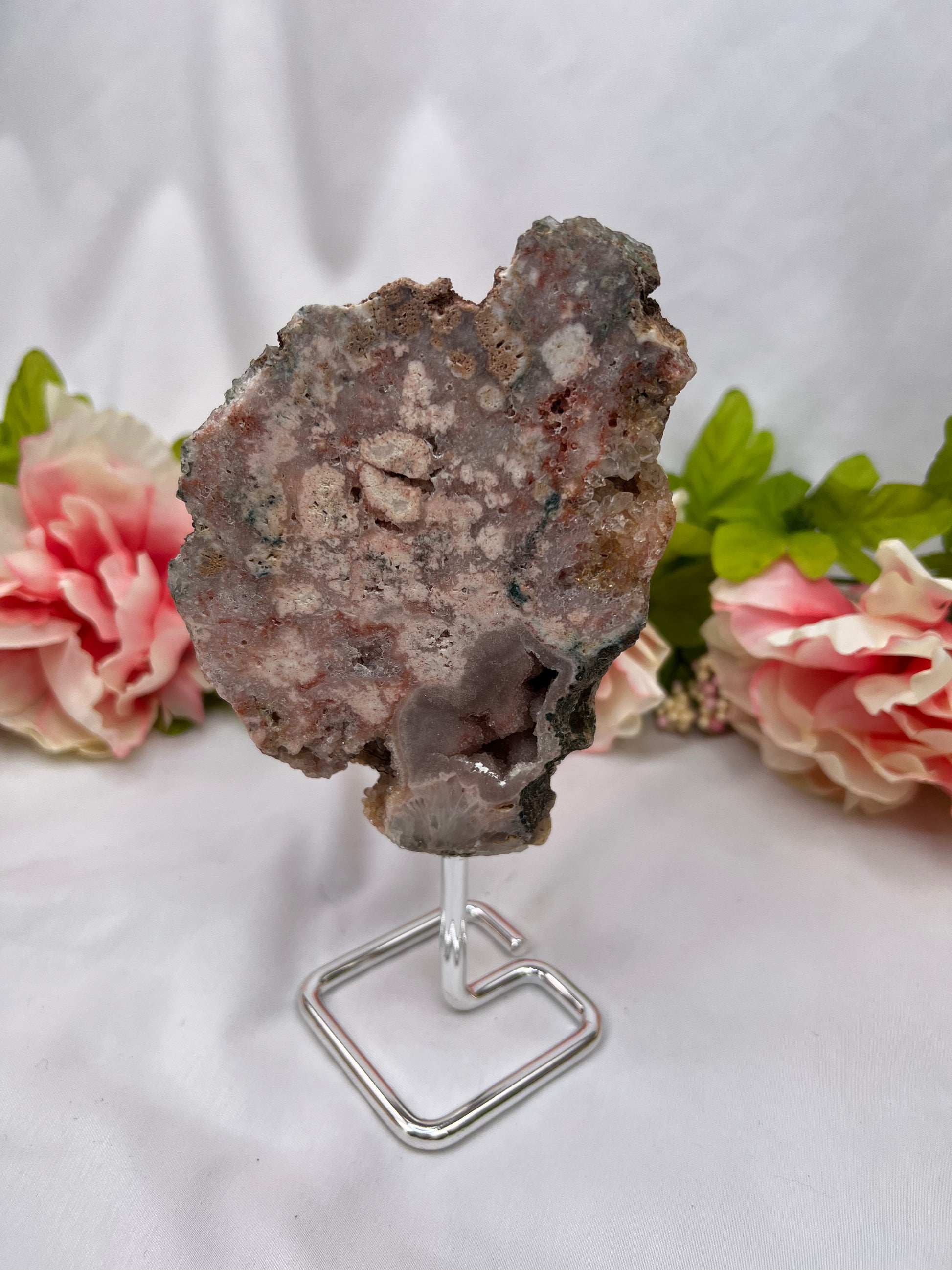 Pink Amethyst On Stand