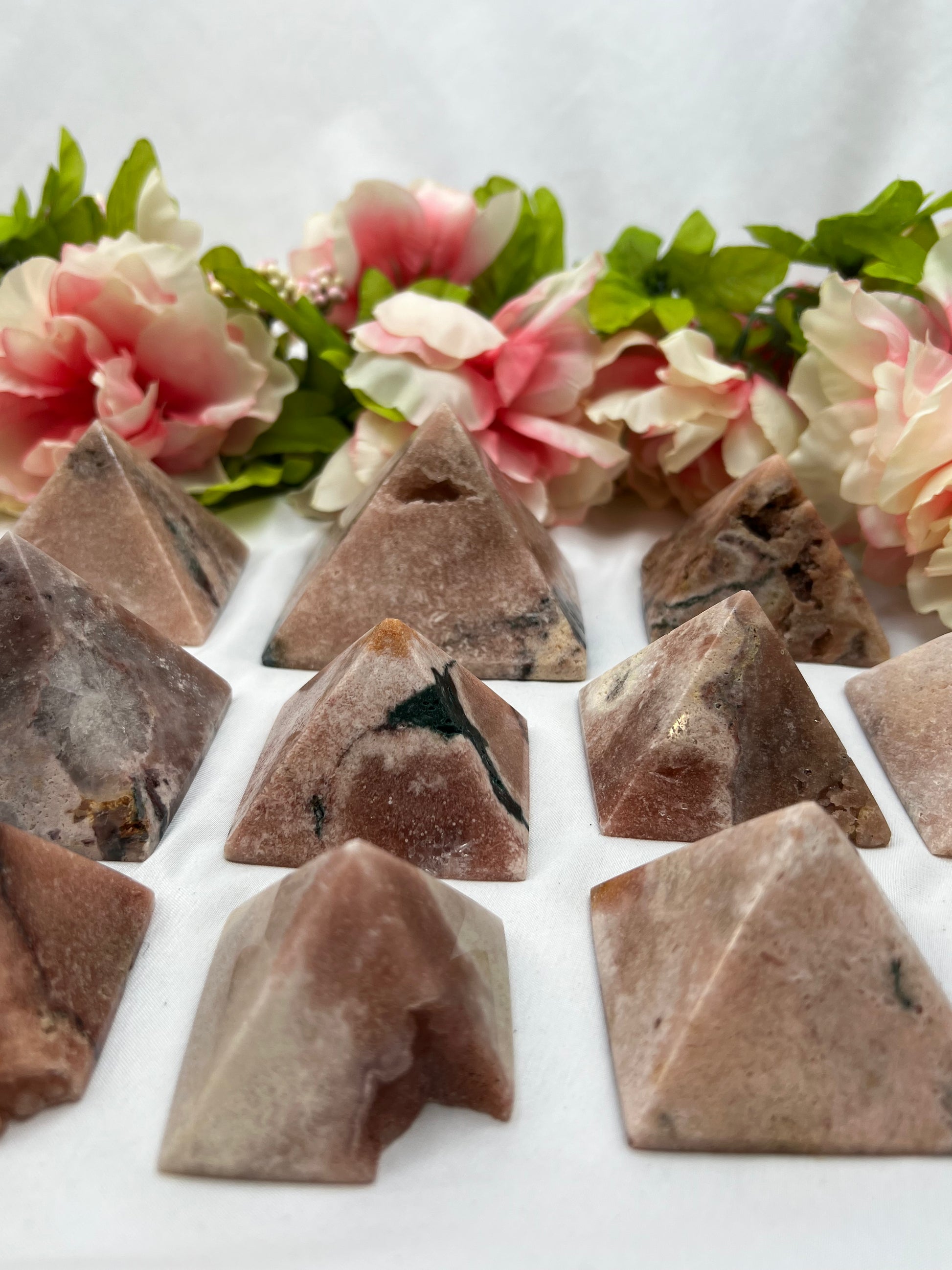 Pink Amethyst Pyramids