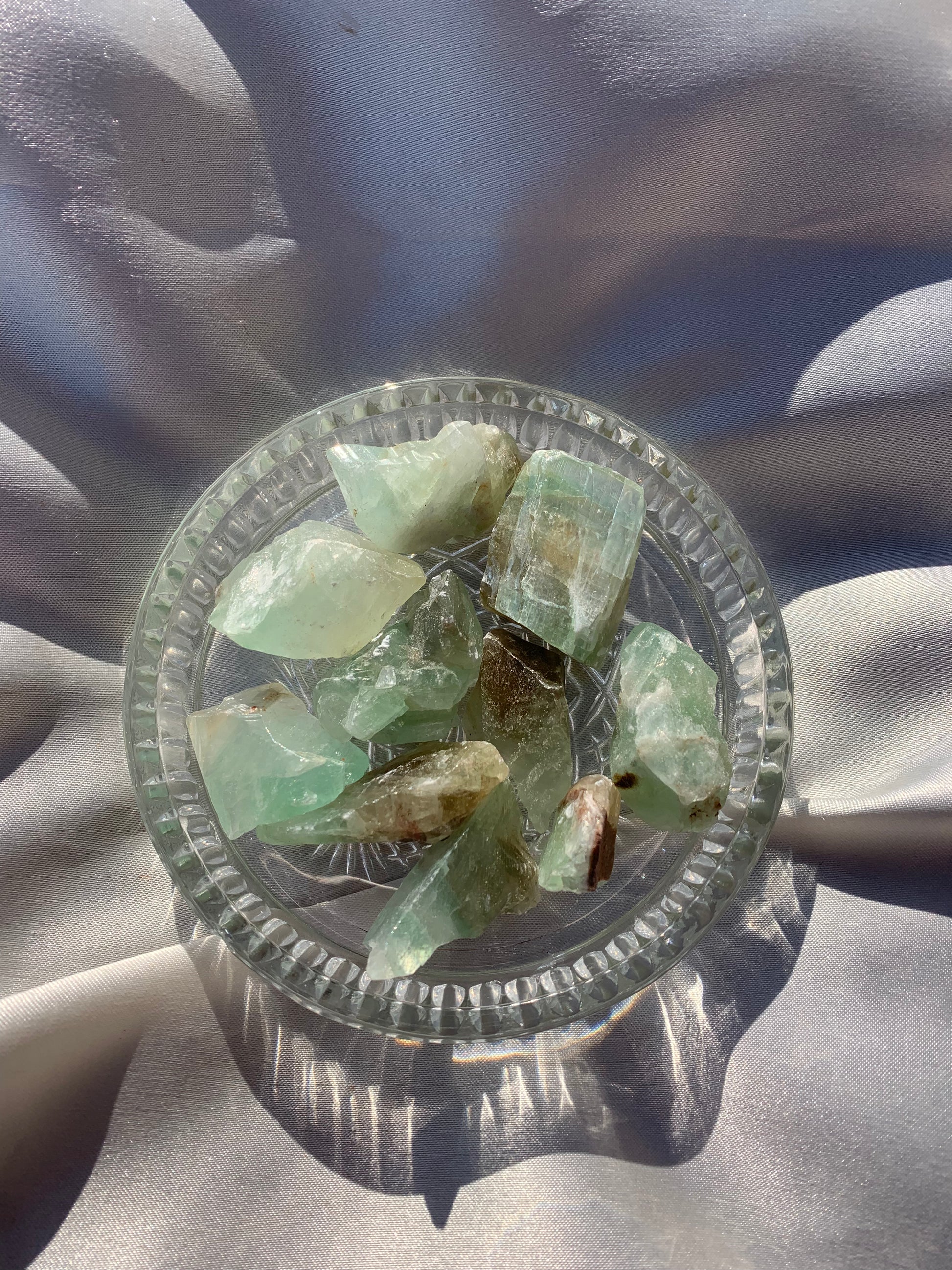 Raw Green Calcite