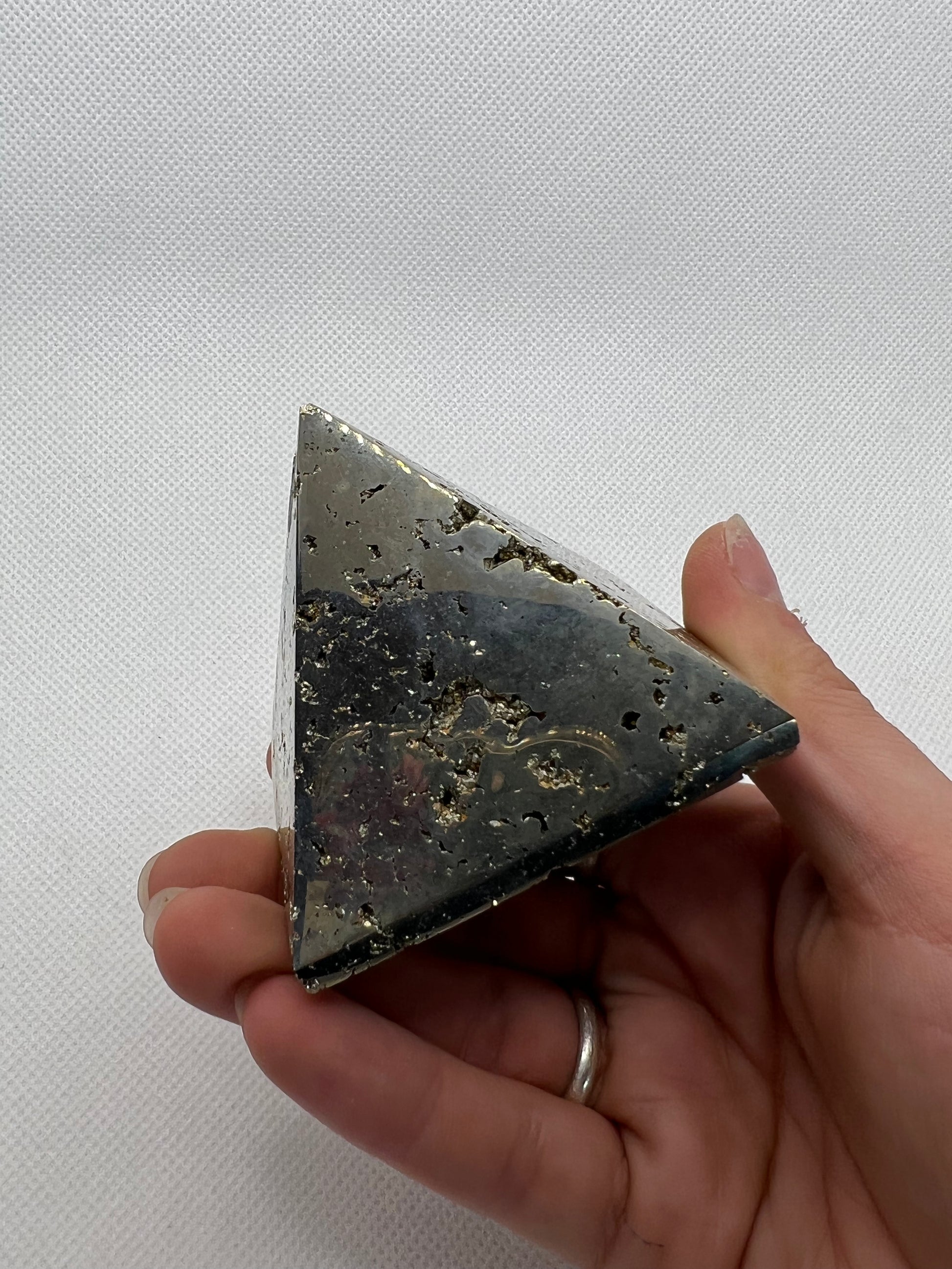 Pyrite pyramids