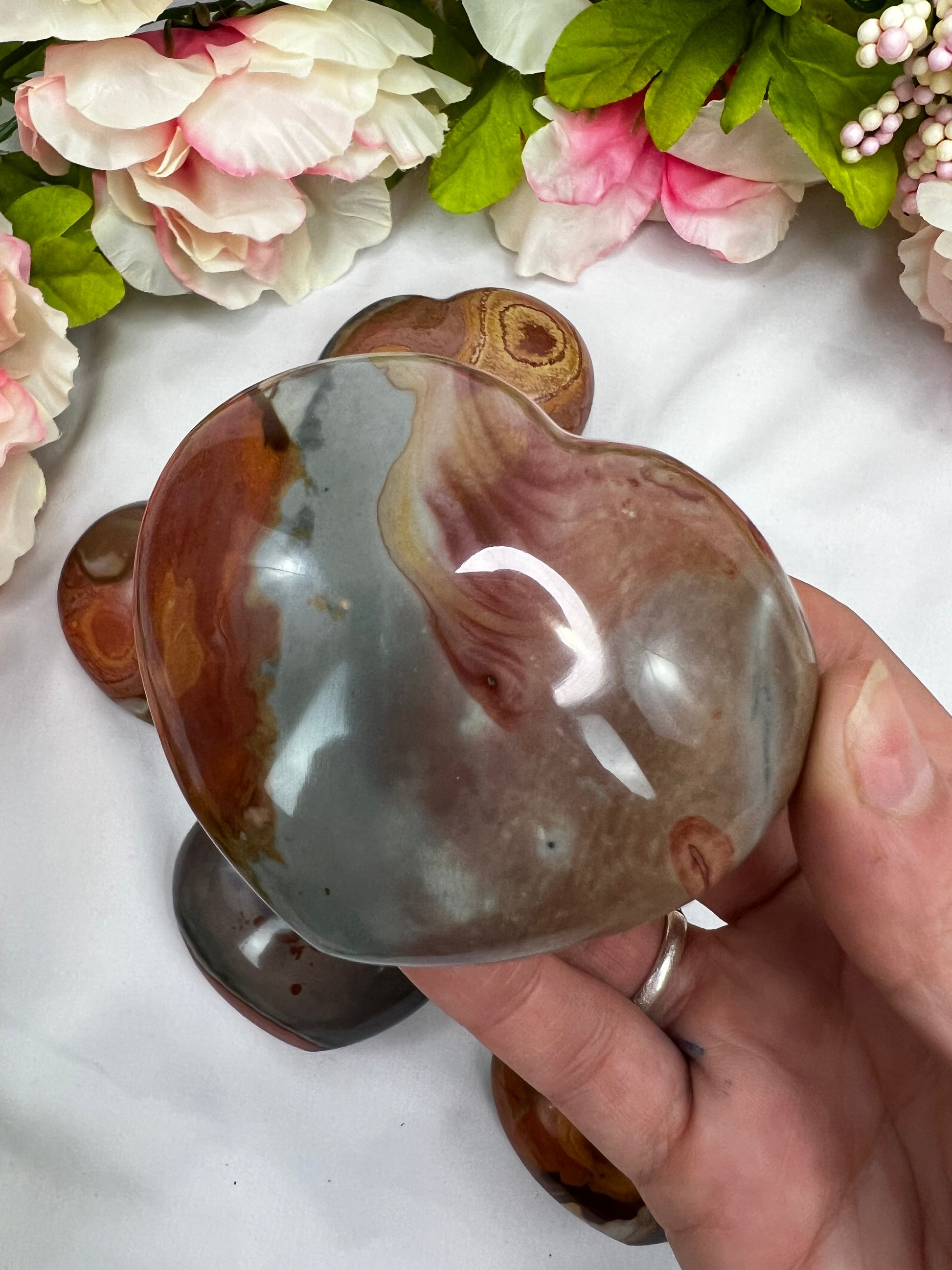 Polychrome Jasper Hearts