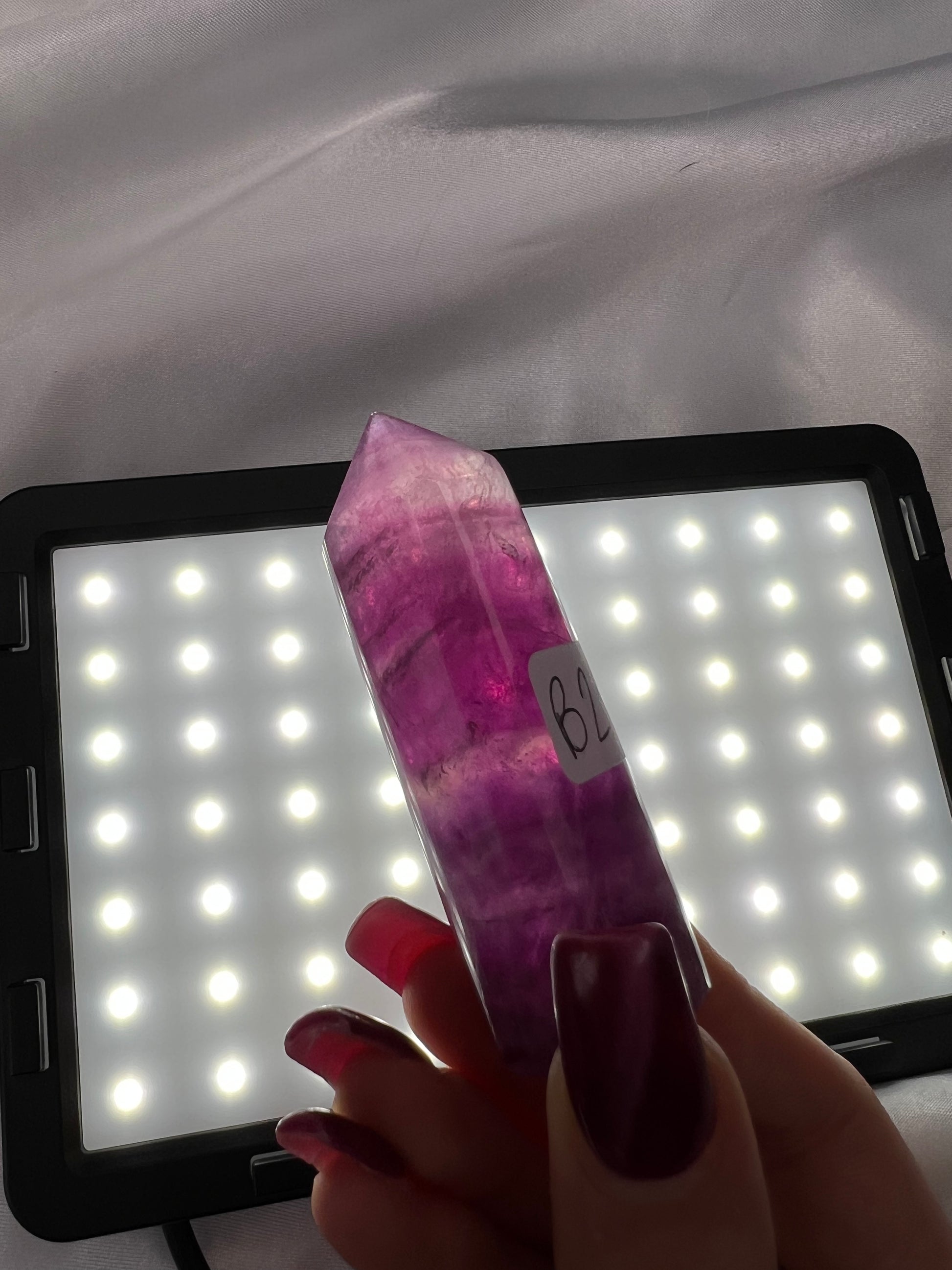 Purple Fluorite Cylinder Towers