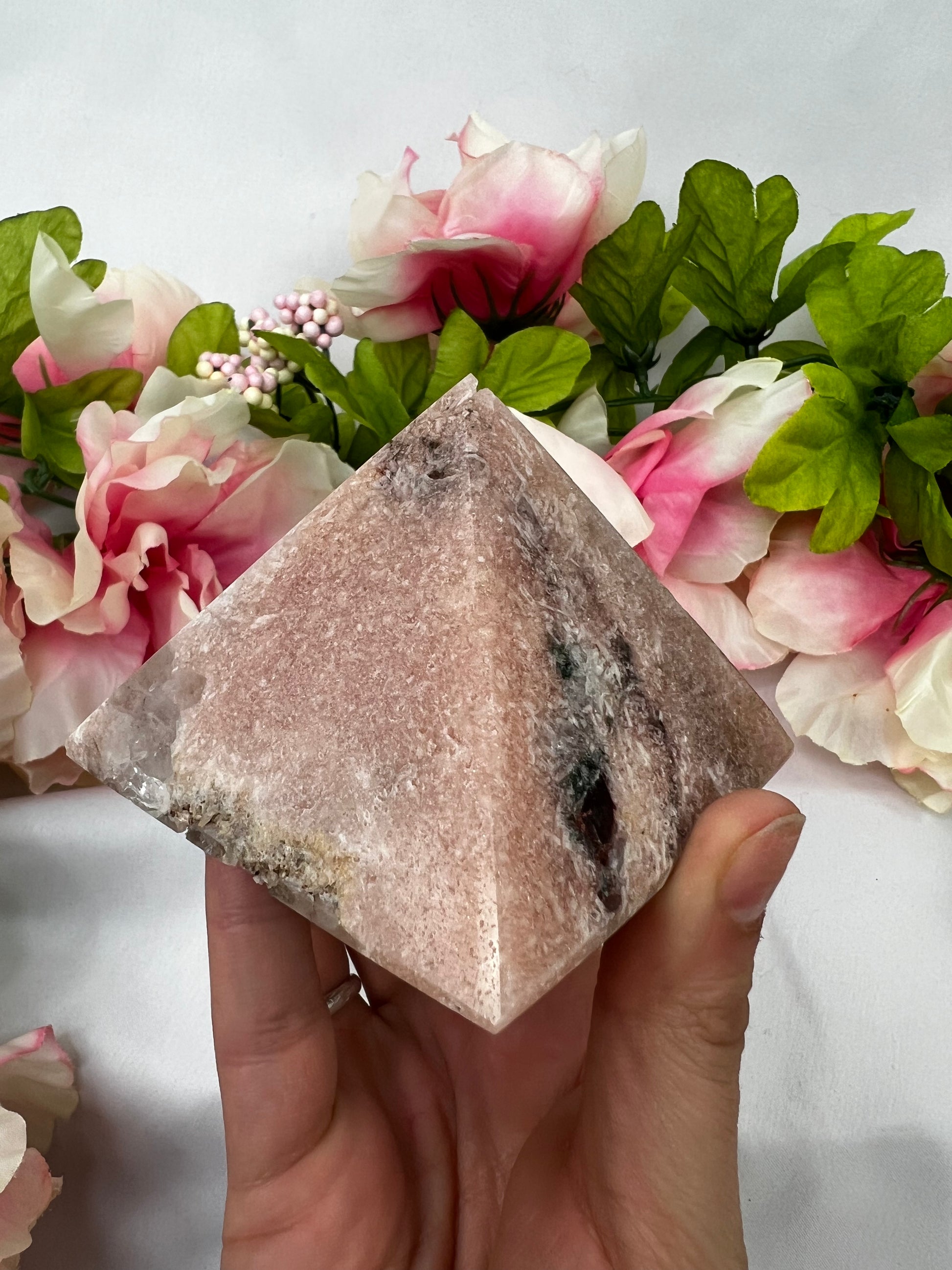 Pink Amethyst Pyramids