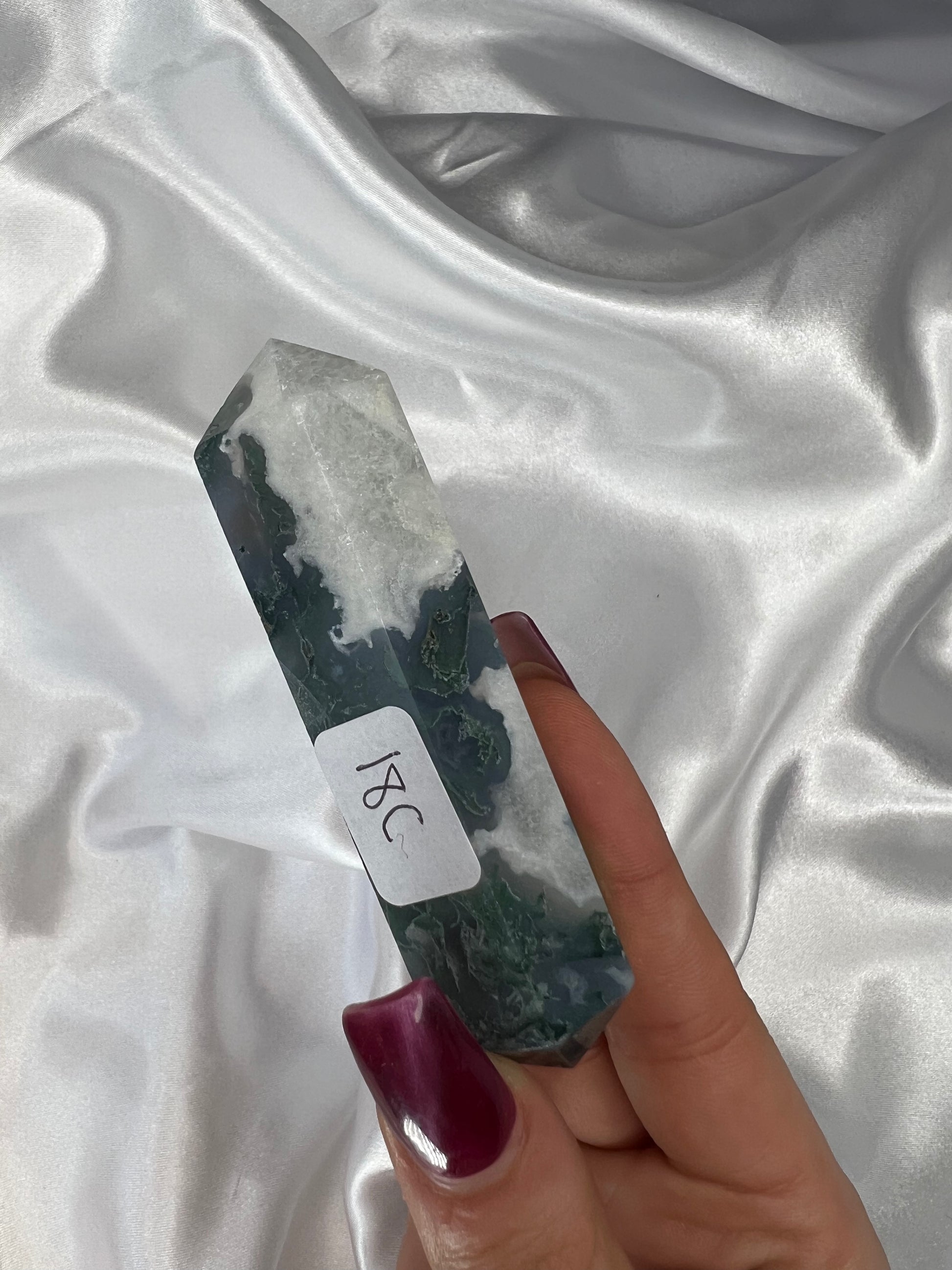 Moss Agate Double Terminated Points