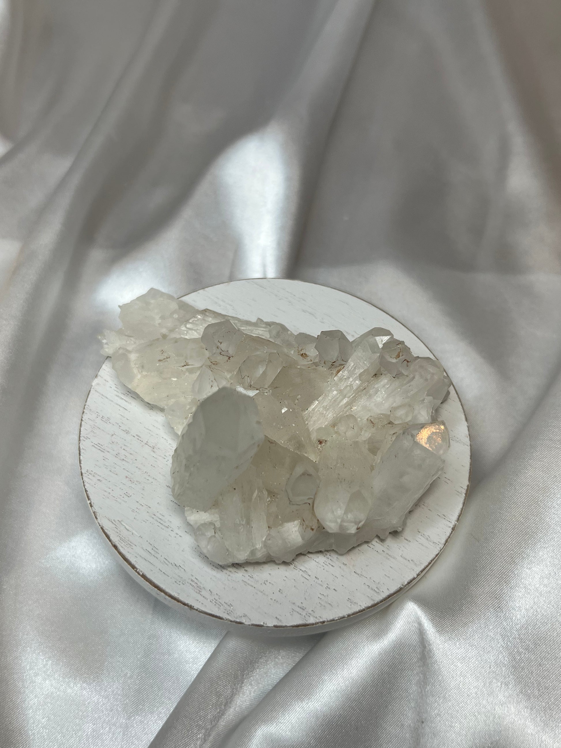 Clear quartz clusters