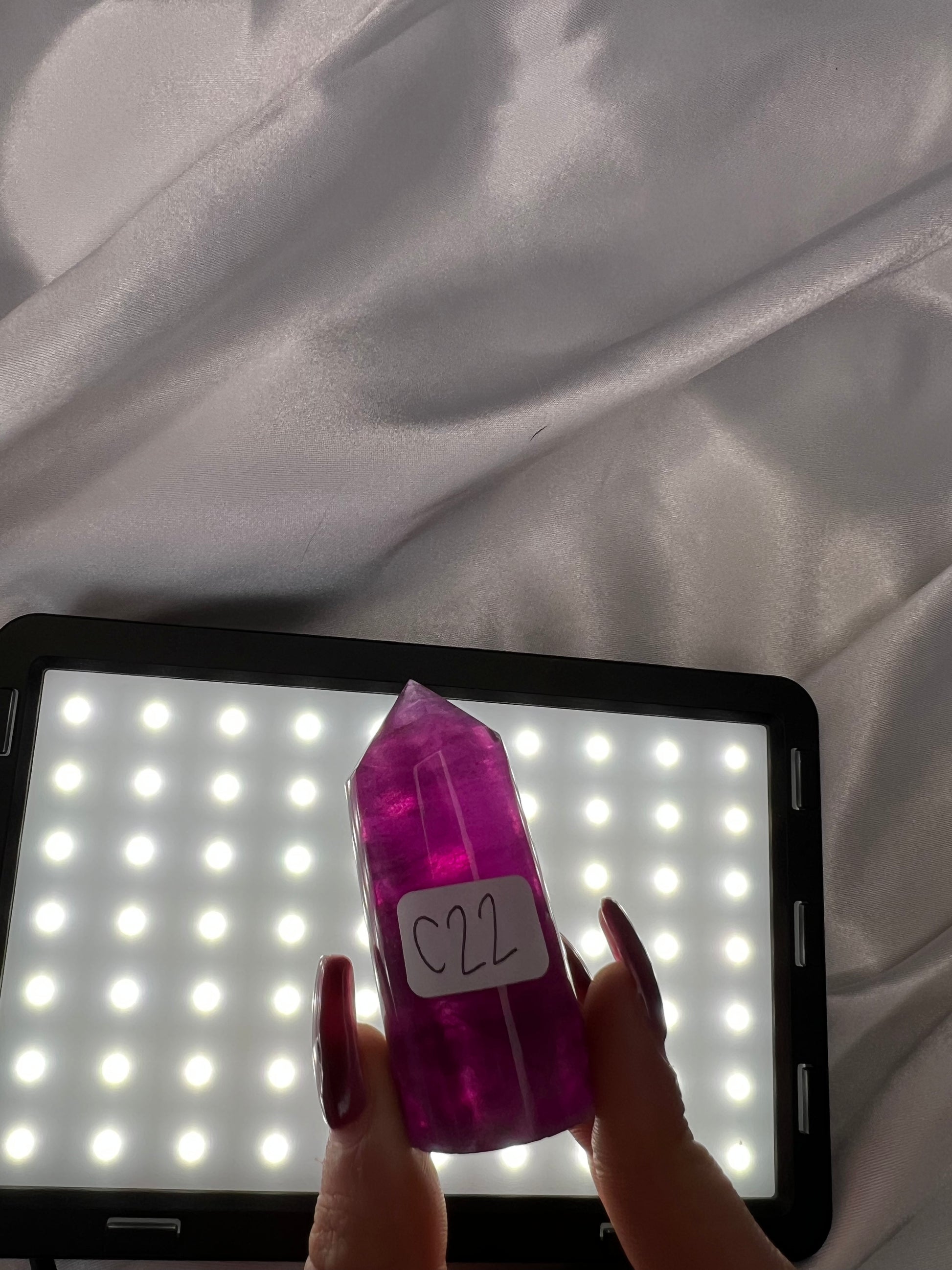 Purple Fluorite Cylinder Towers