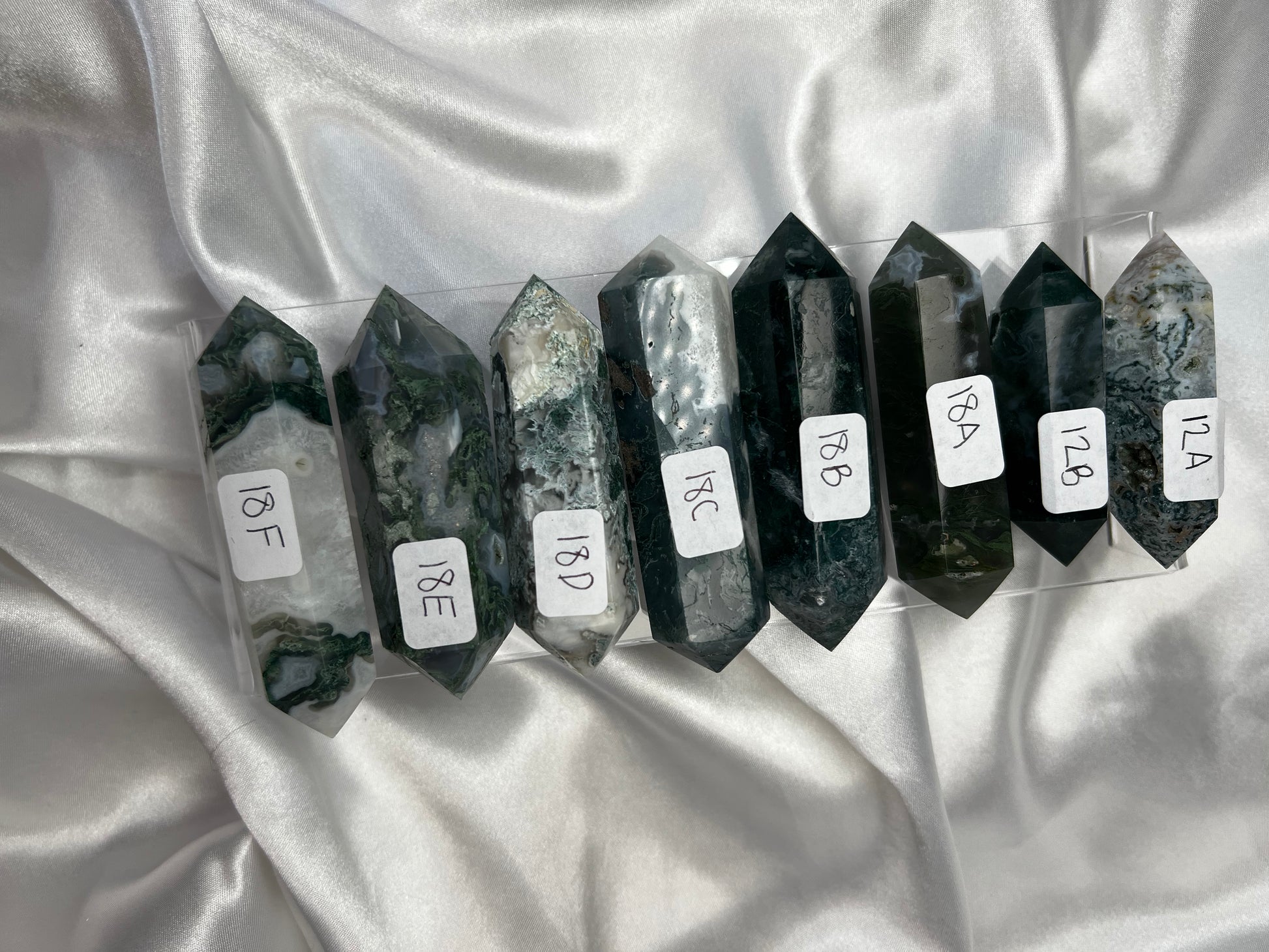 Moss Agate Double Terminated Points