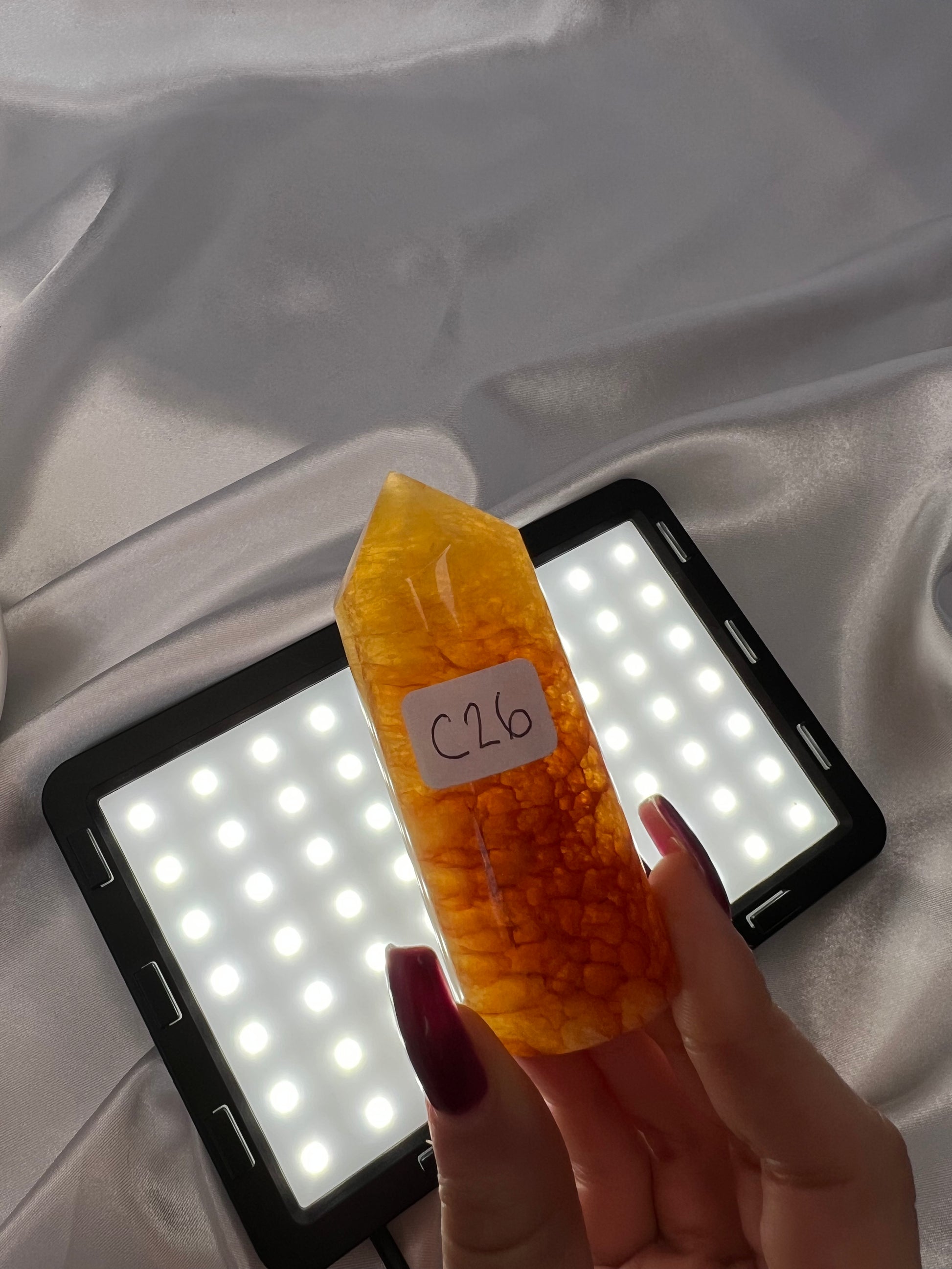 Yellow Fluorite Cylinder Towers