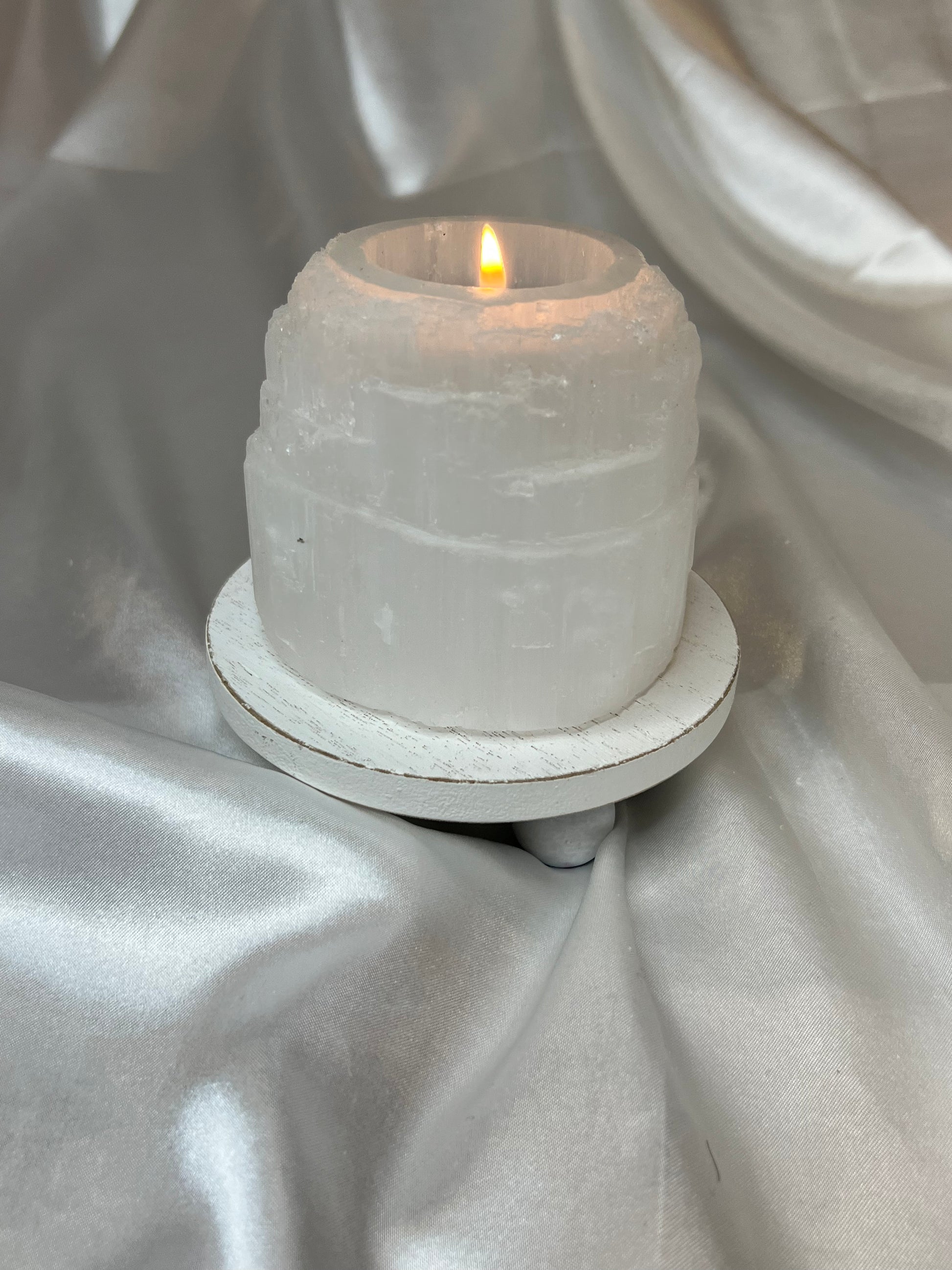 Chunky Selenite Candle Holders