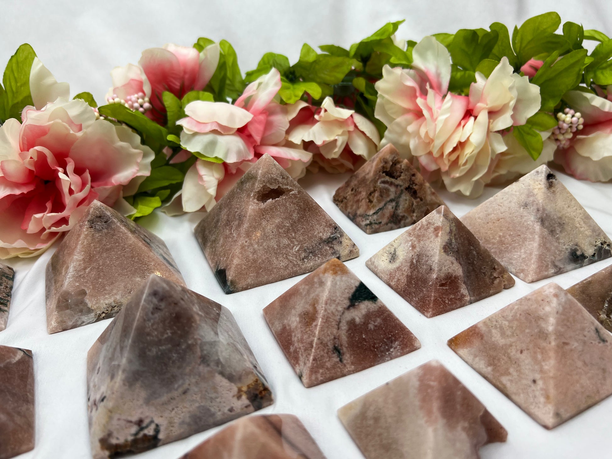 Pink Amethyst Pyramids