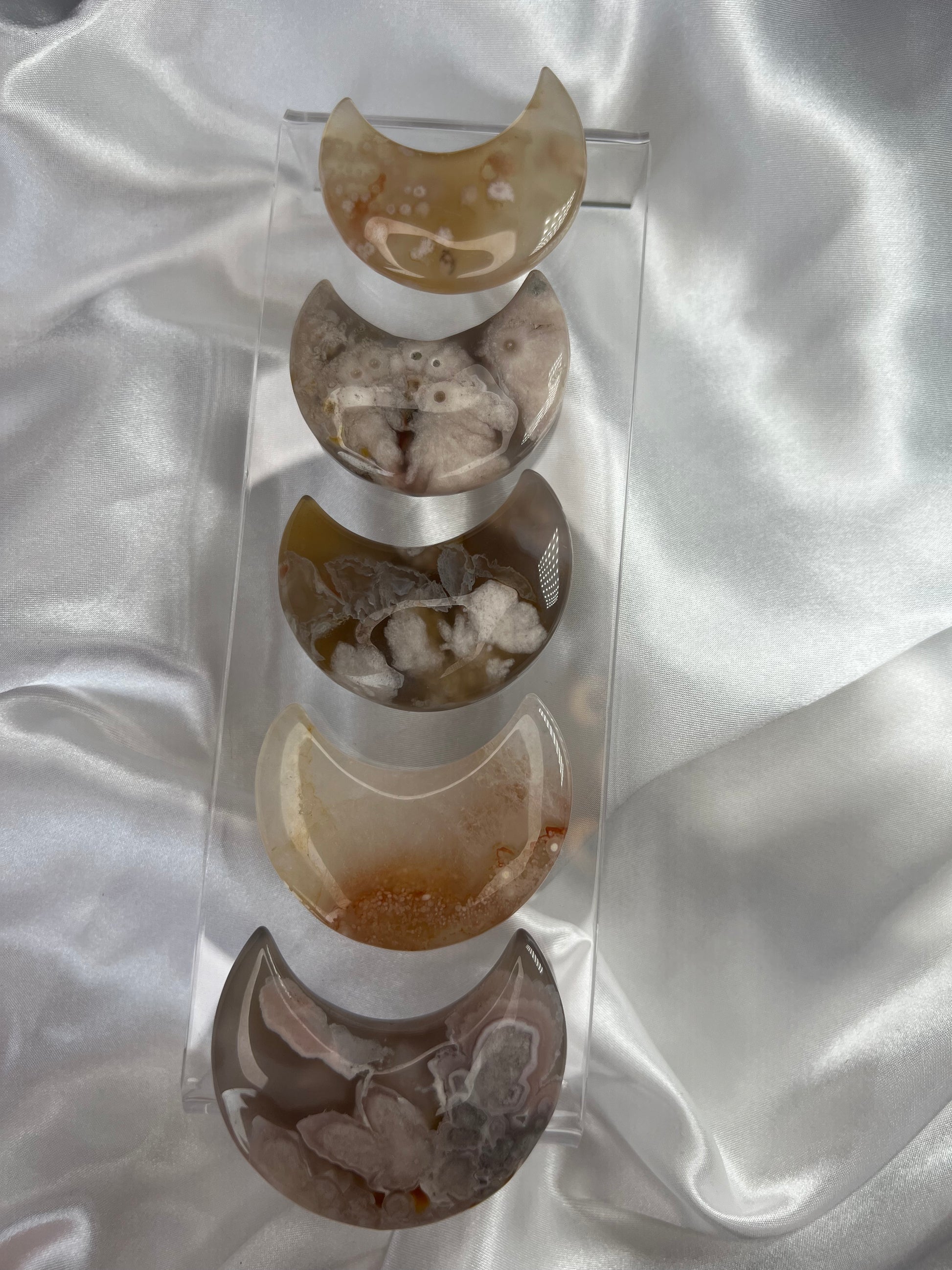 Flower agate Moons