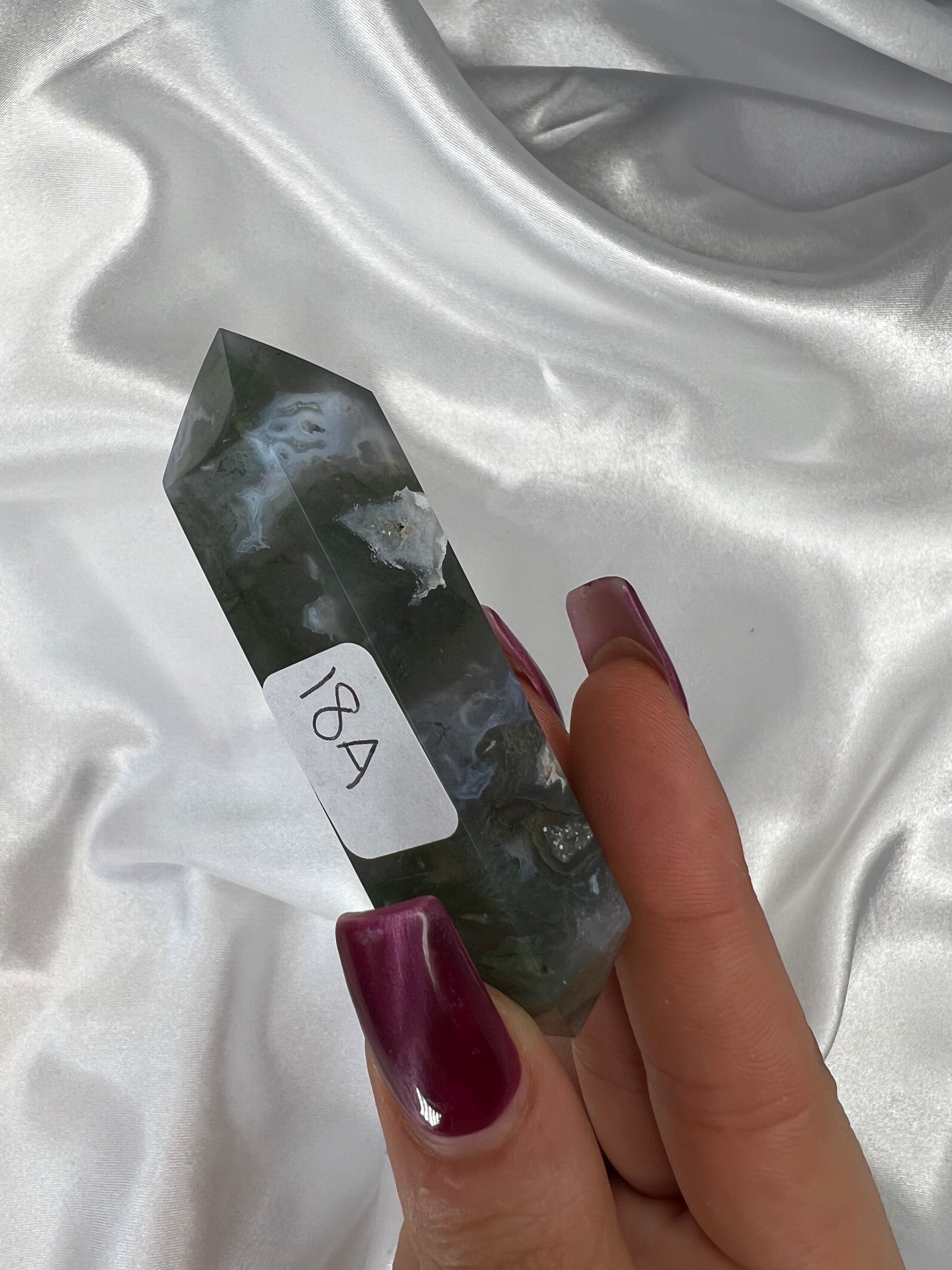 Moss Agate Double Terminated Points