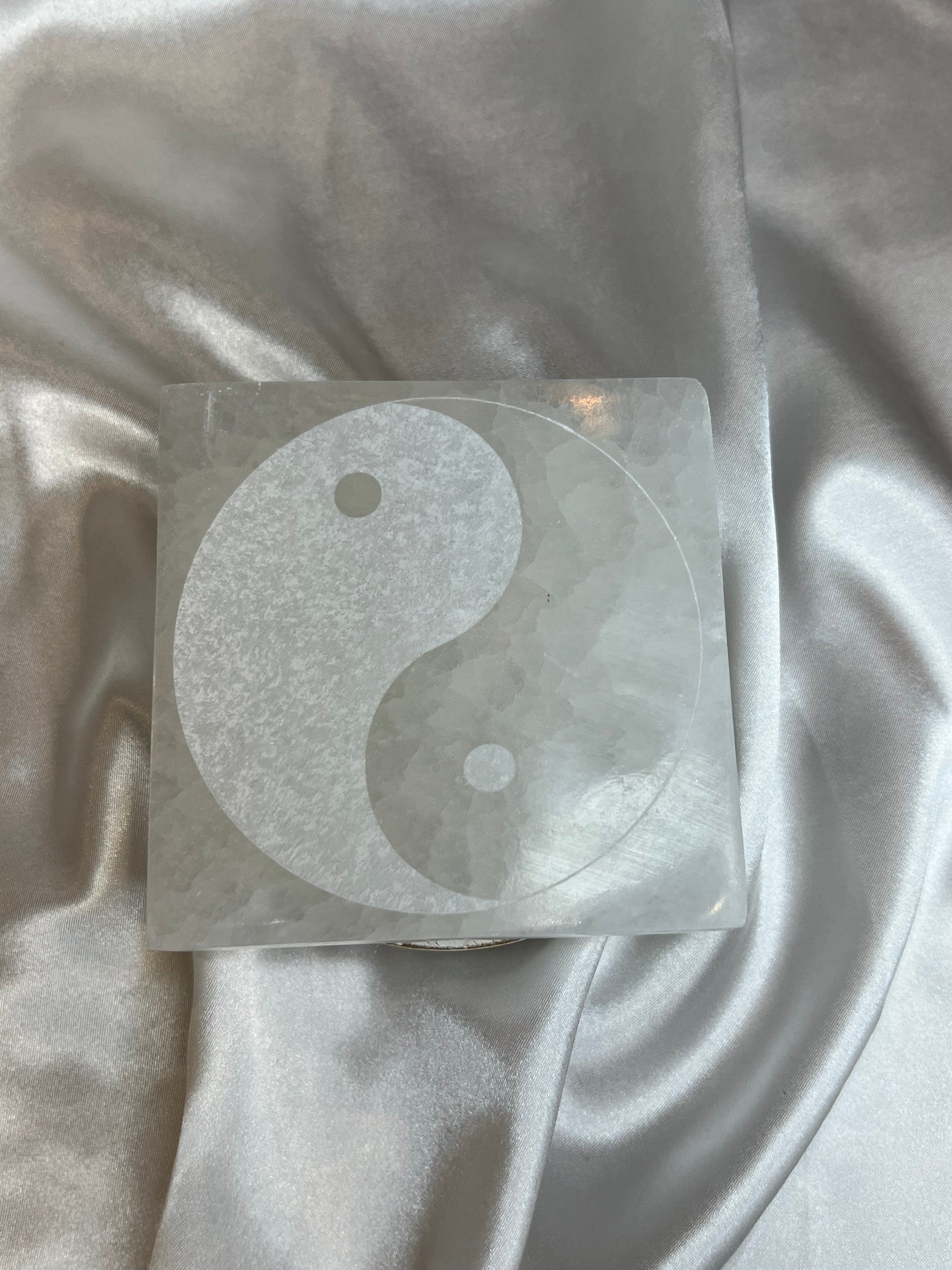 Selenite Yin-Yang Plates