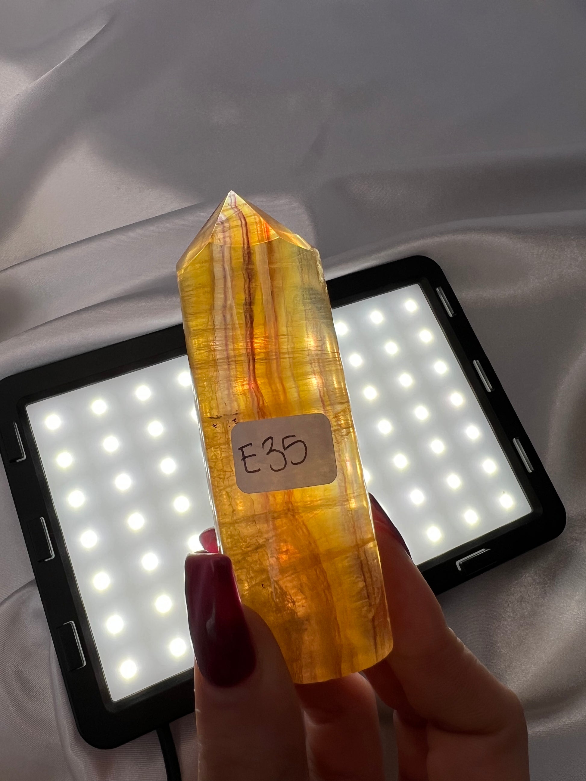 Yellow Fluorite Cylinder Towers