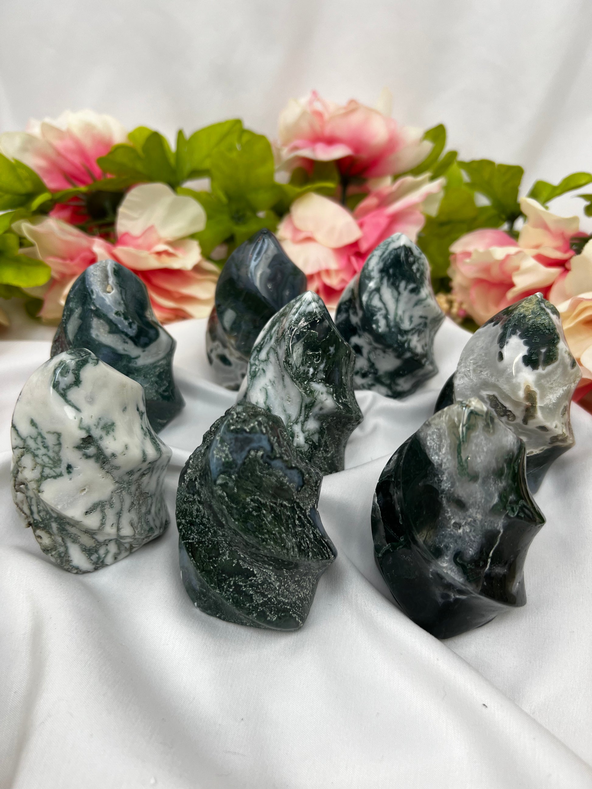 Moss Agate Flames
