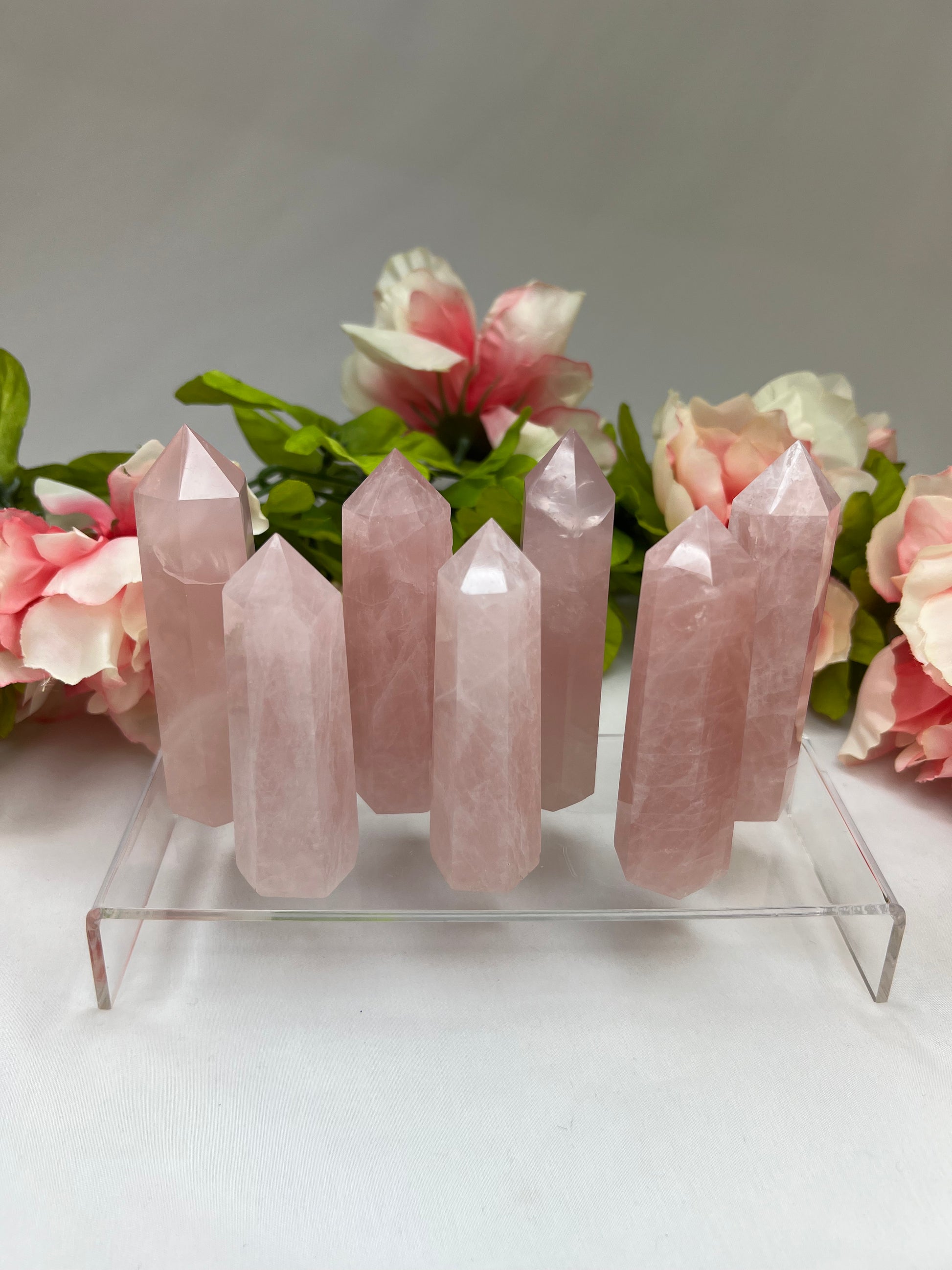 Rose Quartz Small Towers