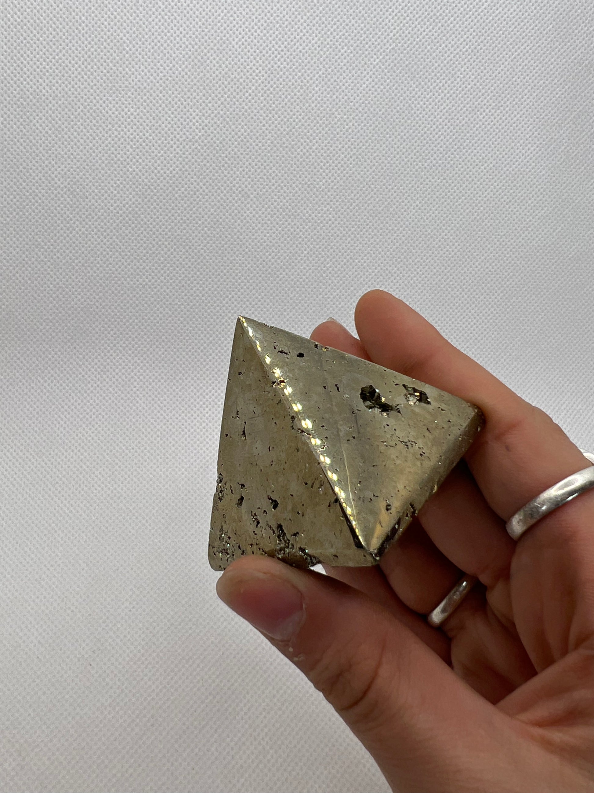 Pyrite pyramids