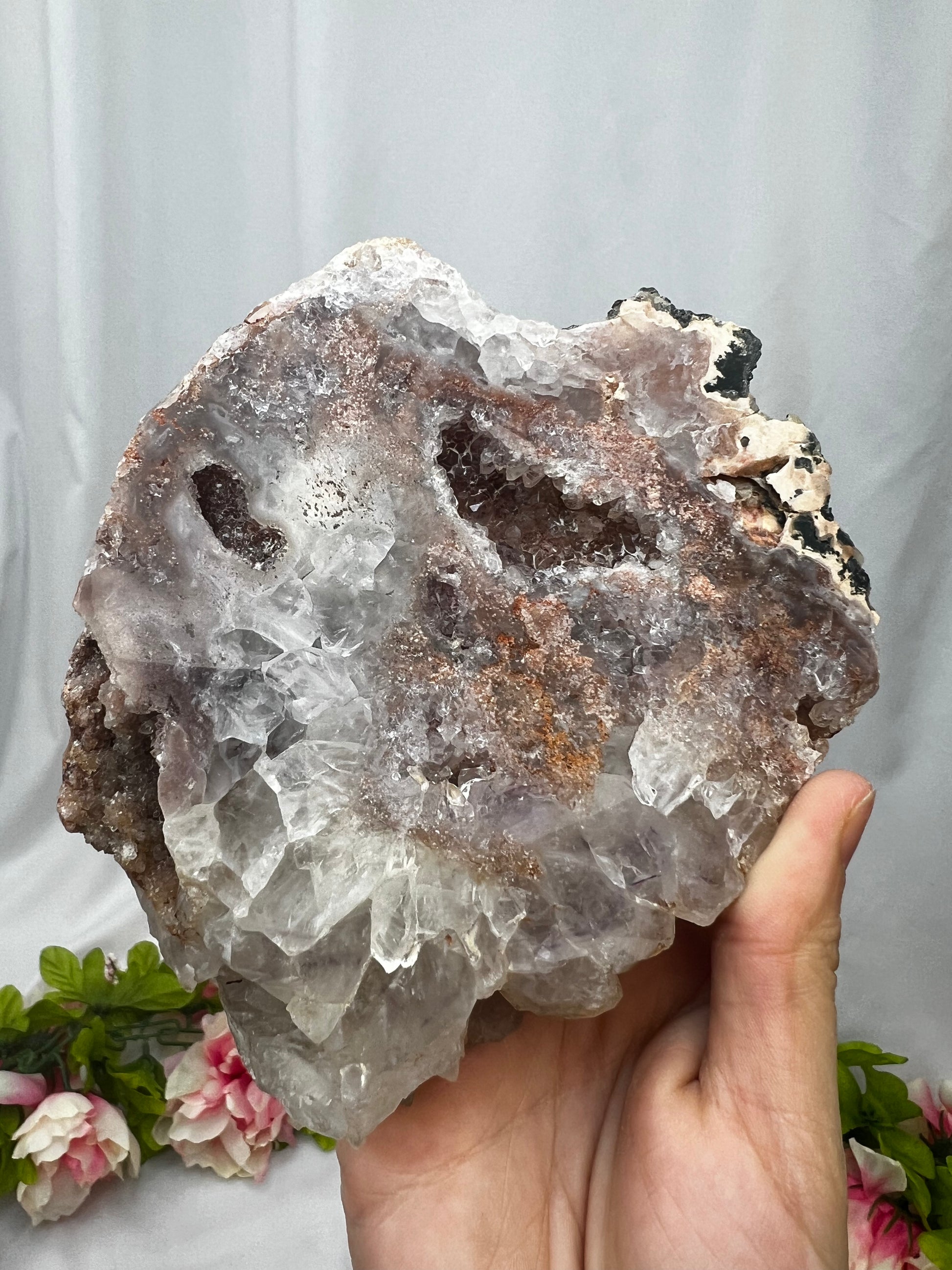 Pink Amethyst On Stand