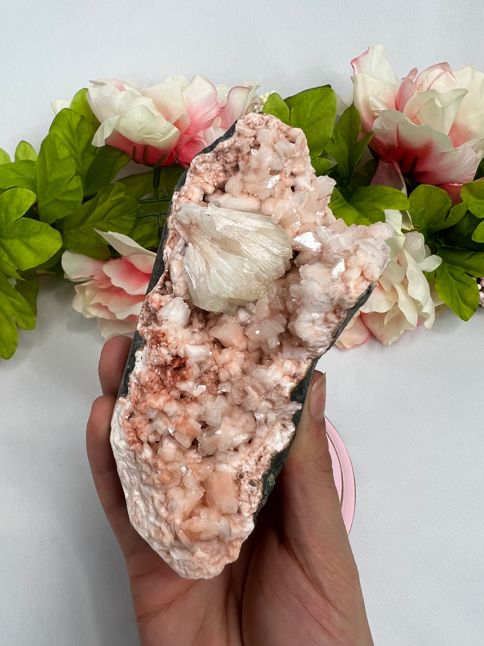 Peach Heulandite Specimen #5