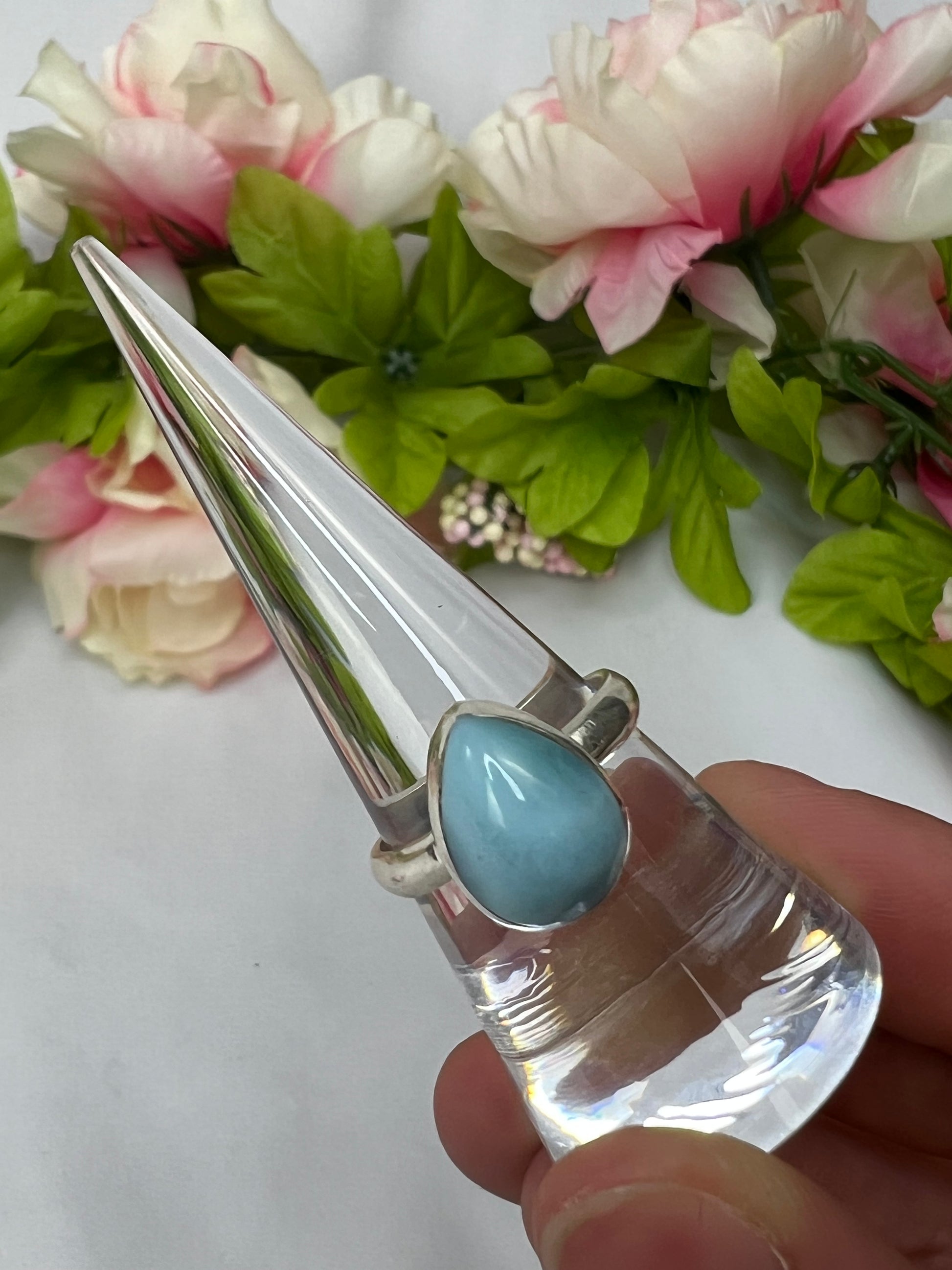 Sterling Silver Larimar Rings