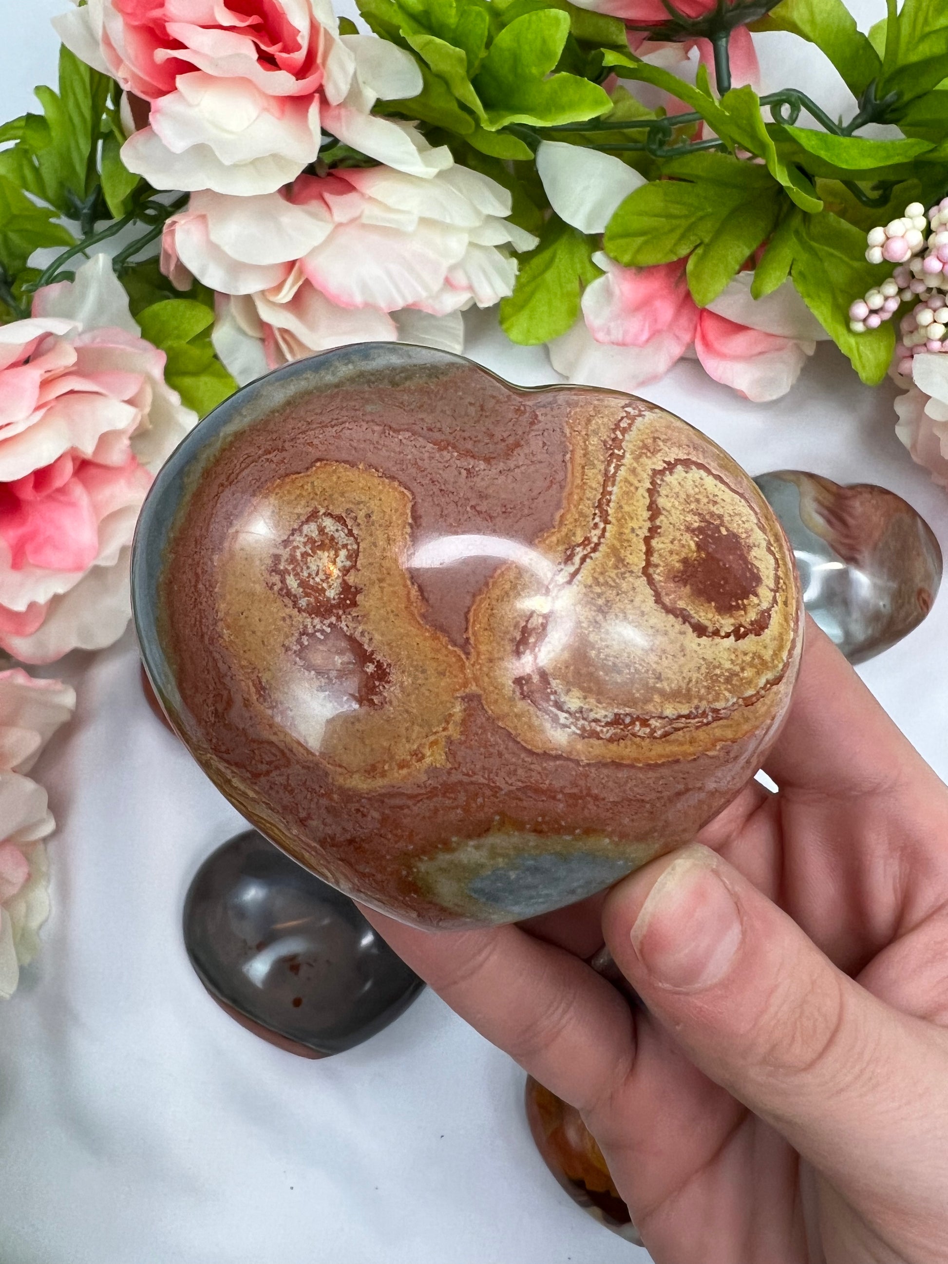 Polychrome Jasper Hearts