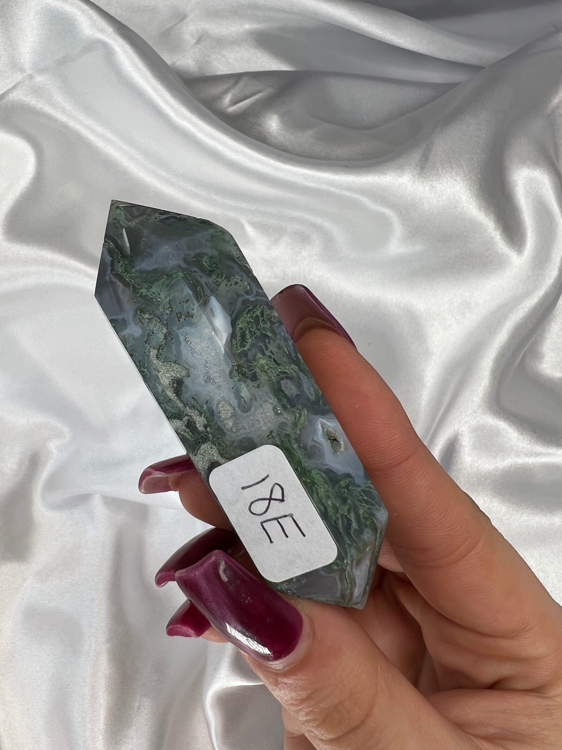 Moss Agate Double Terminated Points