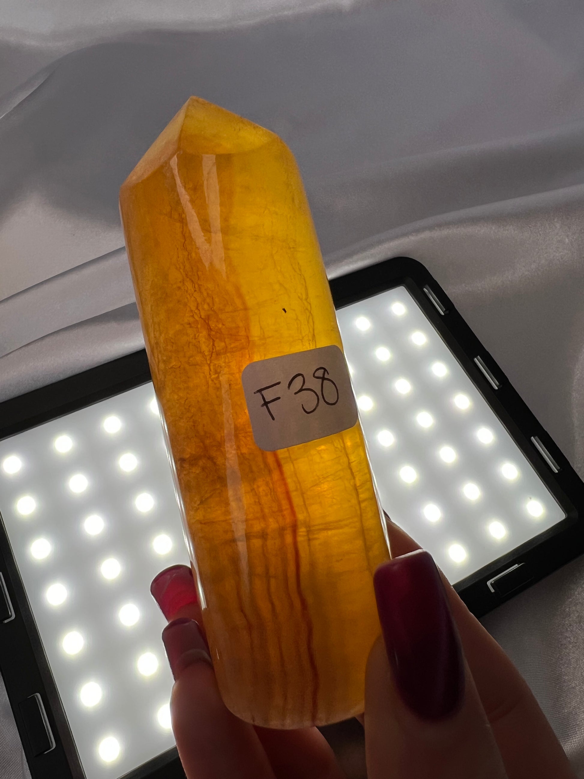 Yellow Fluorite Cylinder Towers