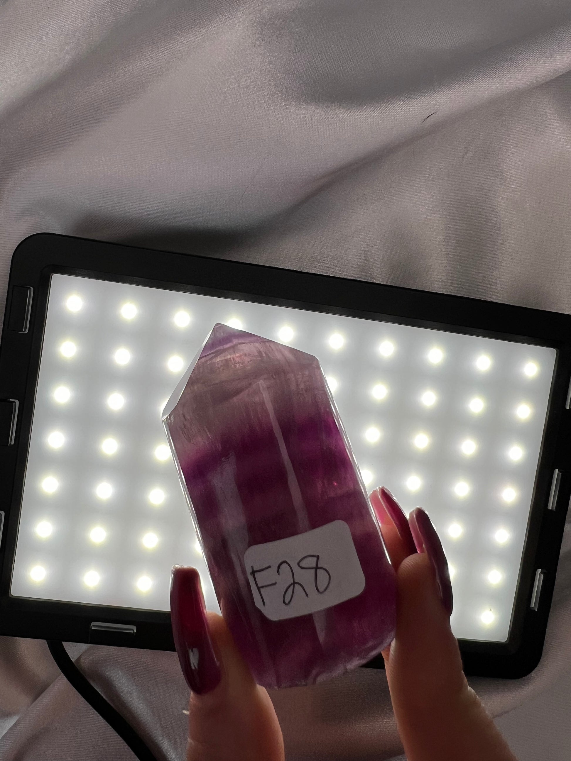 Purple Fluorite Cylinder Towers