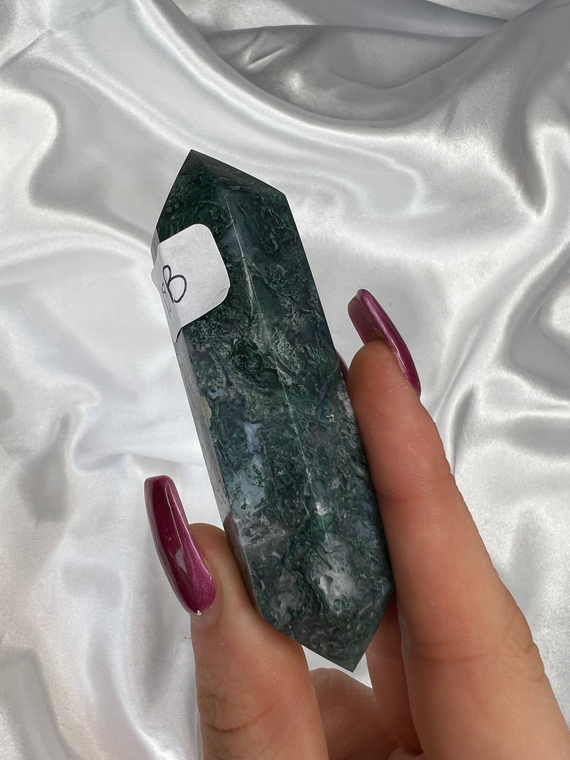 Moss Agate Double Terminated Points