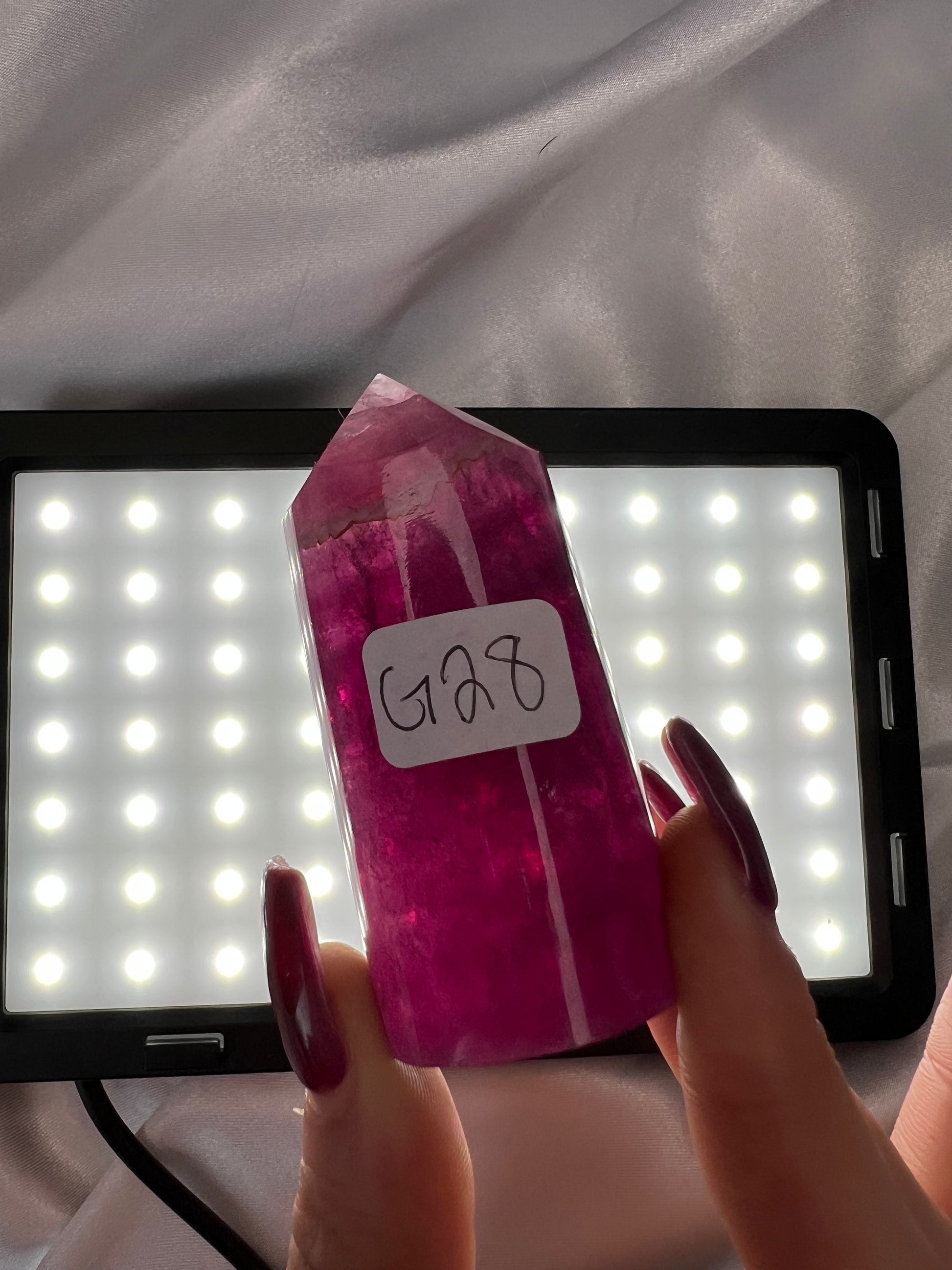 Purple Fluorite Cylinder Towers