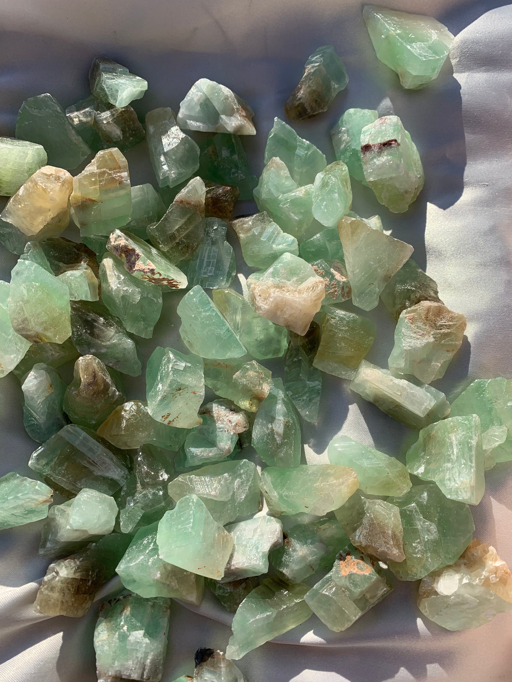 Raw Green Calcite