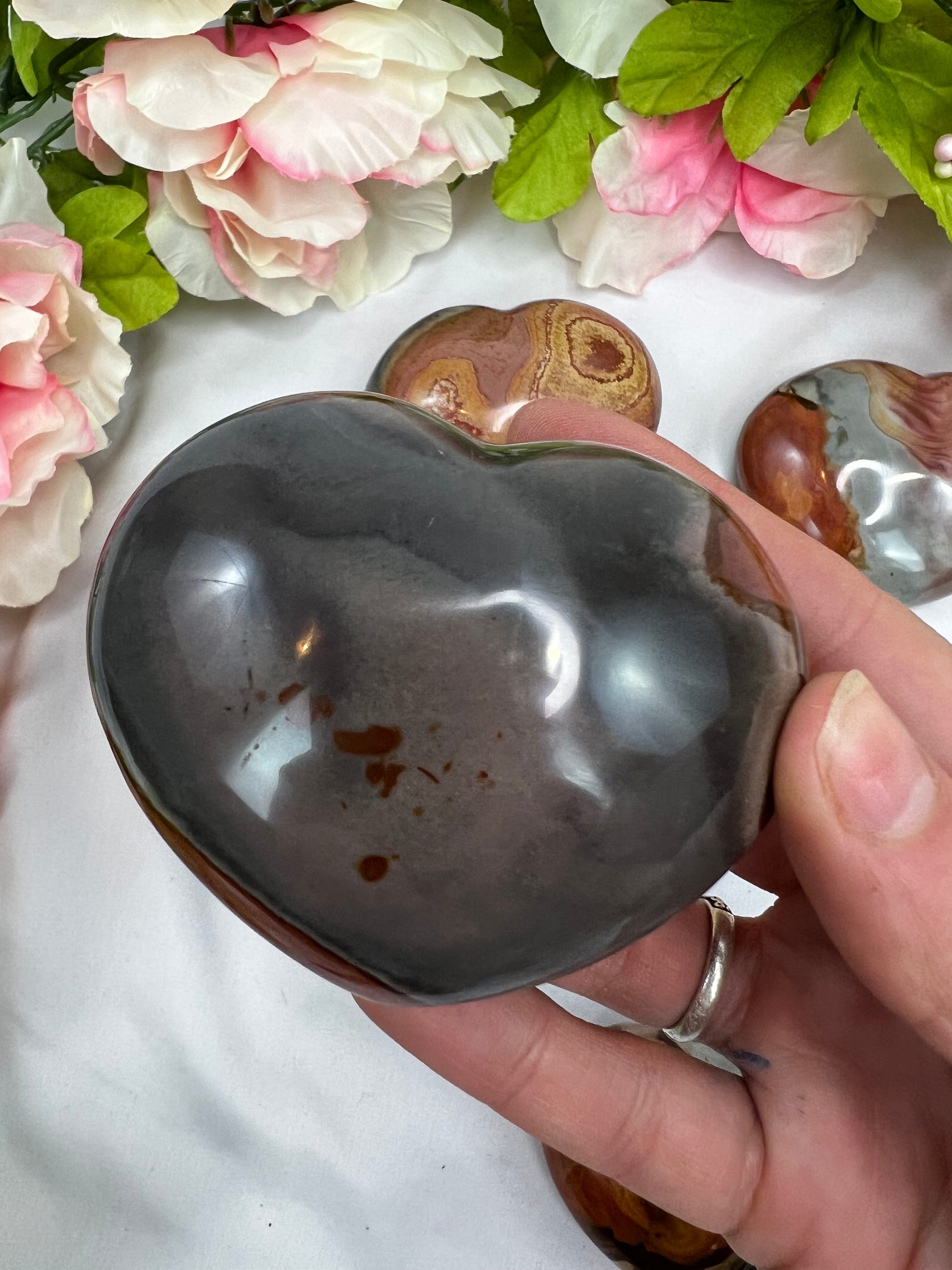 Polychrome Jasper Hearts
