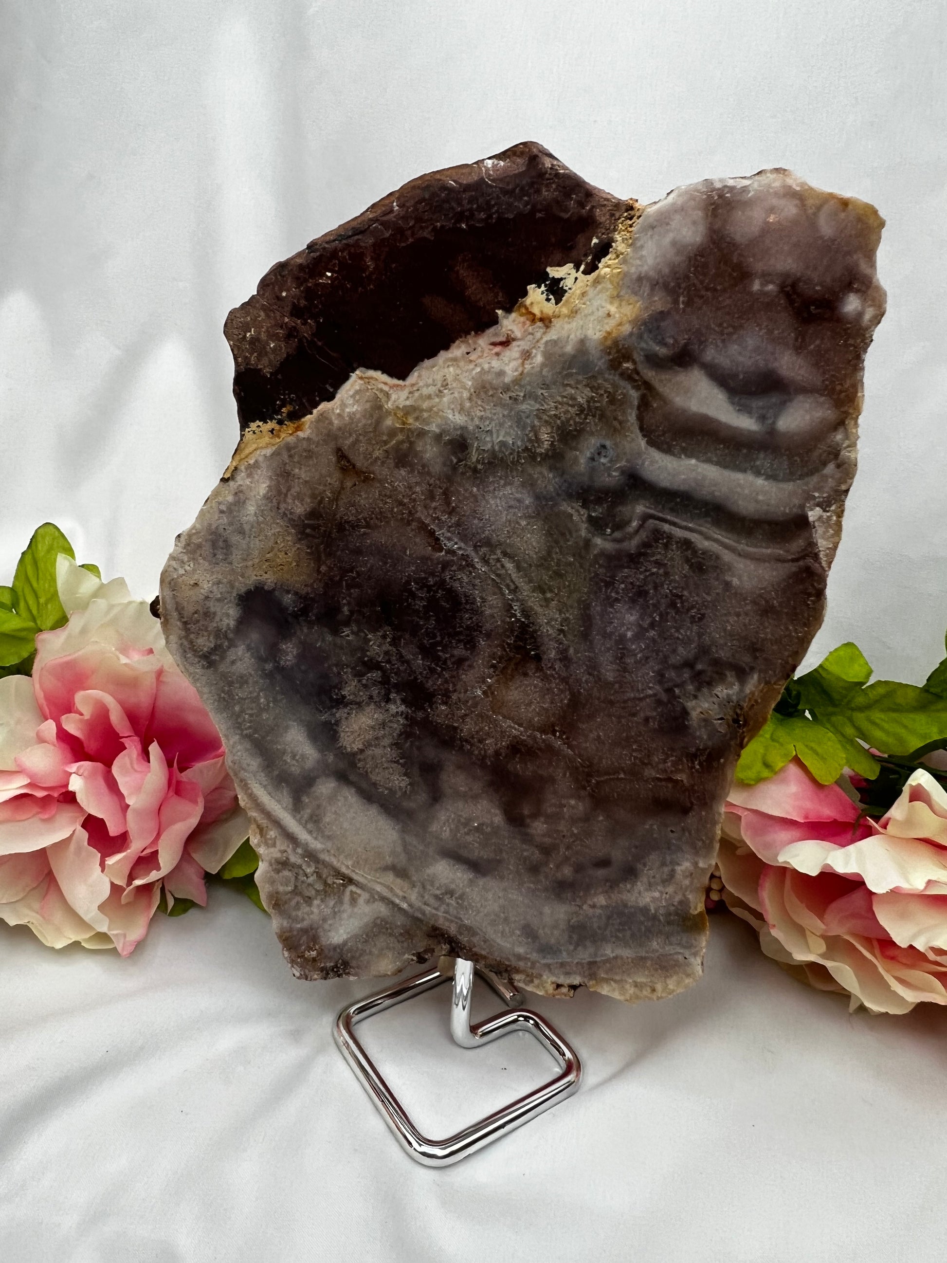 Pink Amethyst On Stand