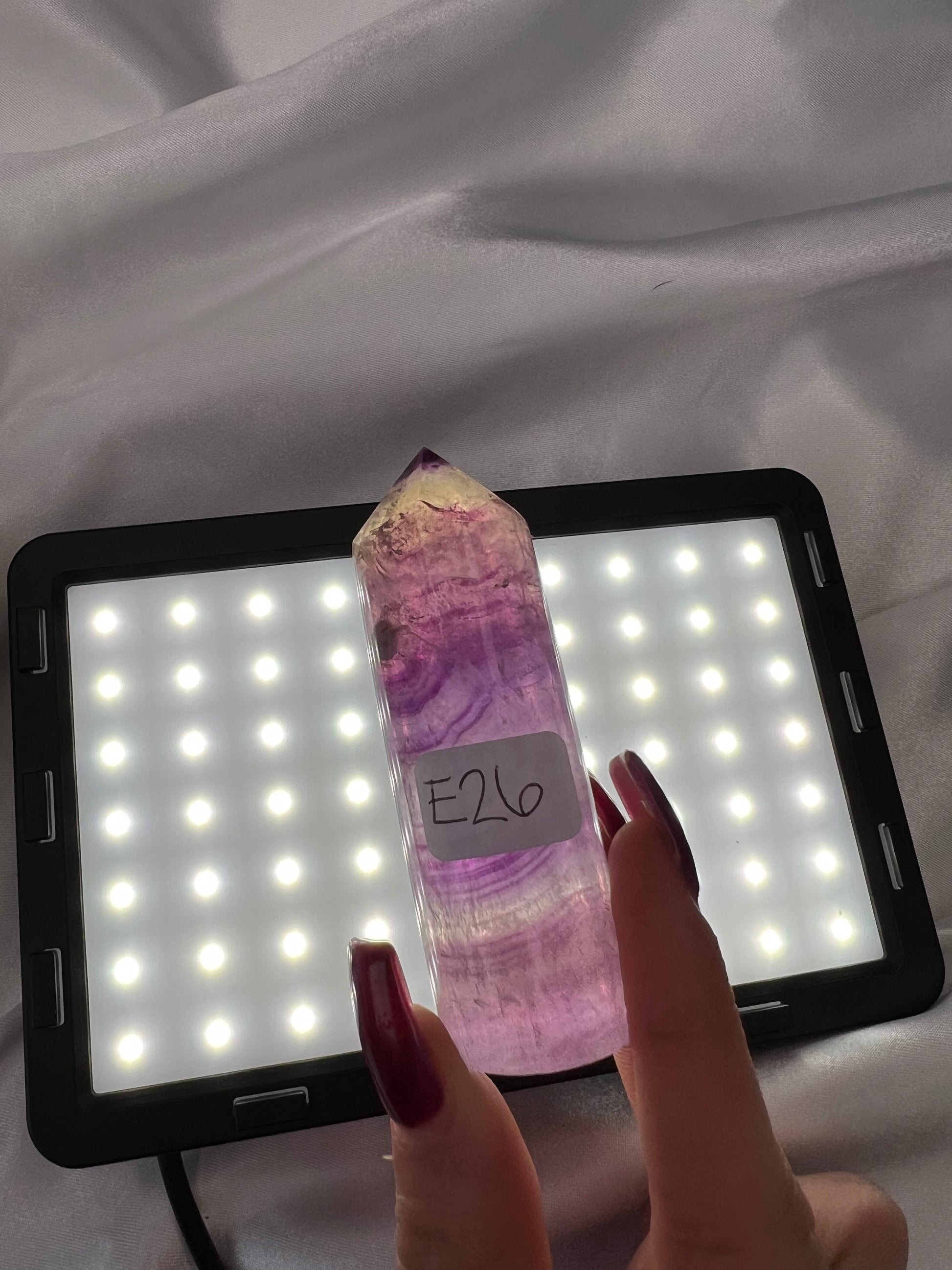 Purple Fluorite Cylinder Towers