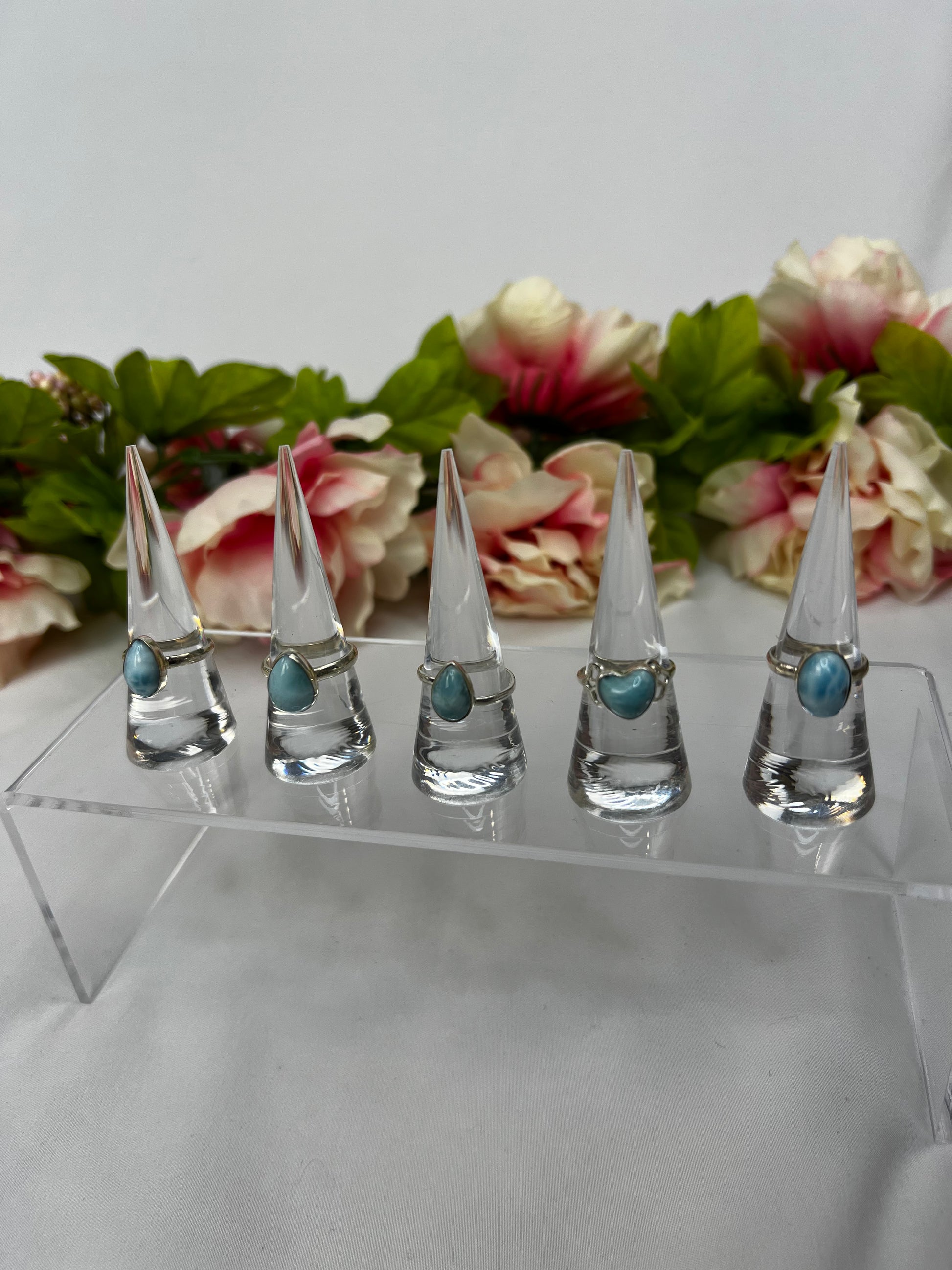 Sterling Silver Larimar Rings